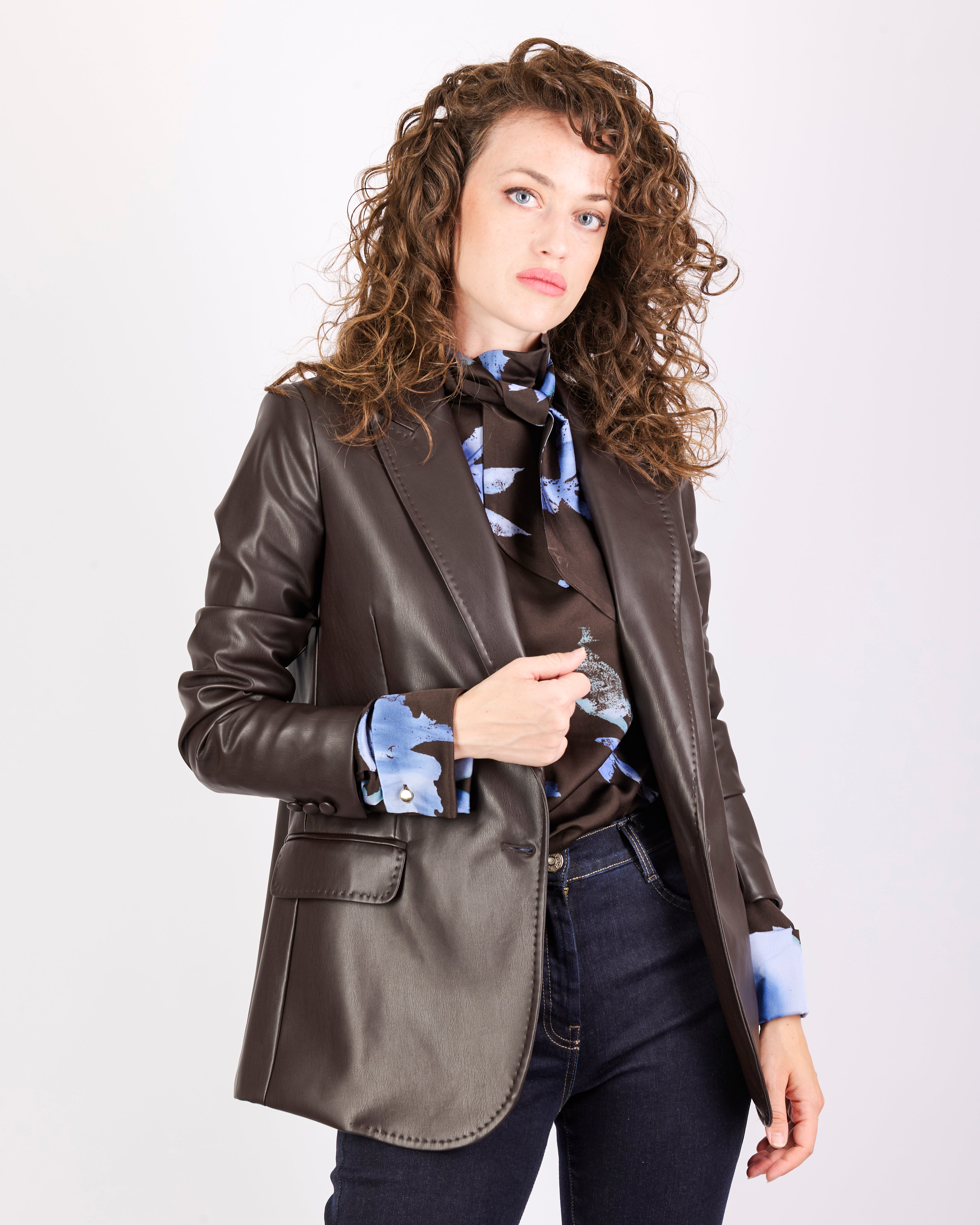 Giacca blazer ecopelle ESTROSO