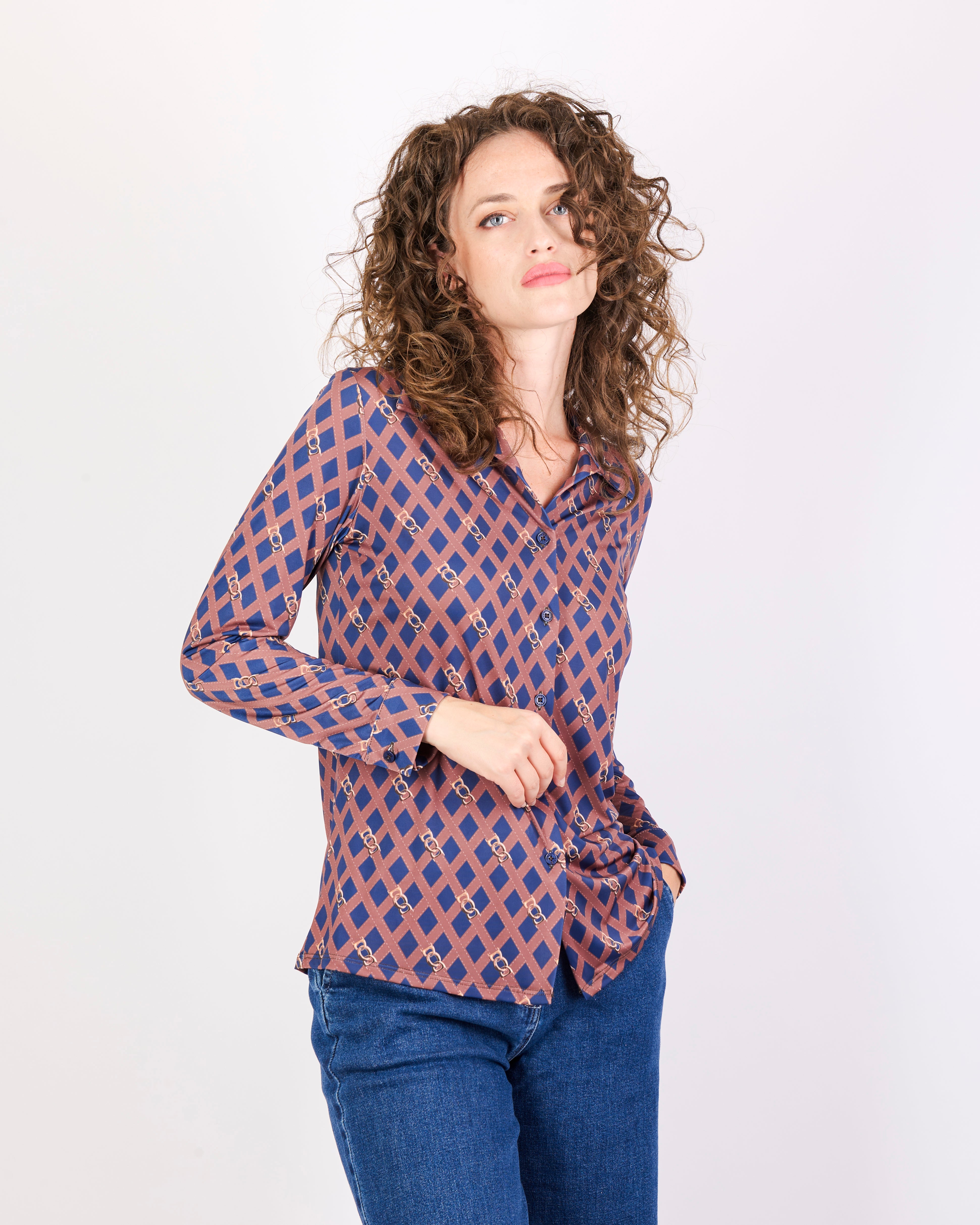 Camicia in jersey fantasia CANGURO