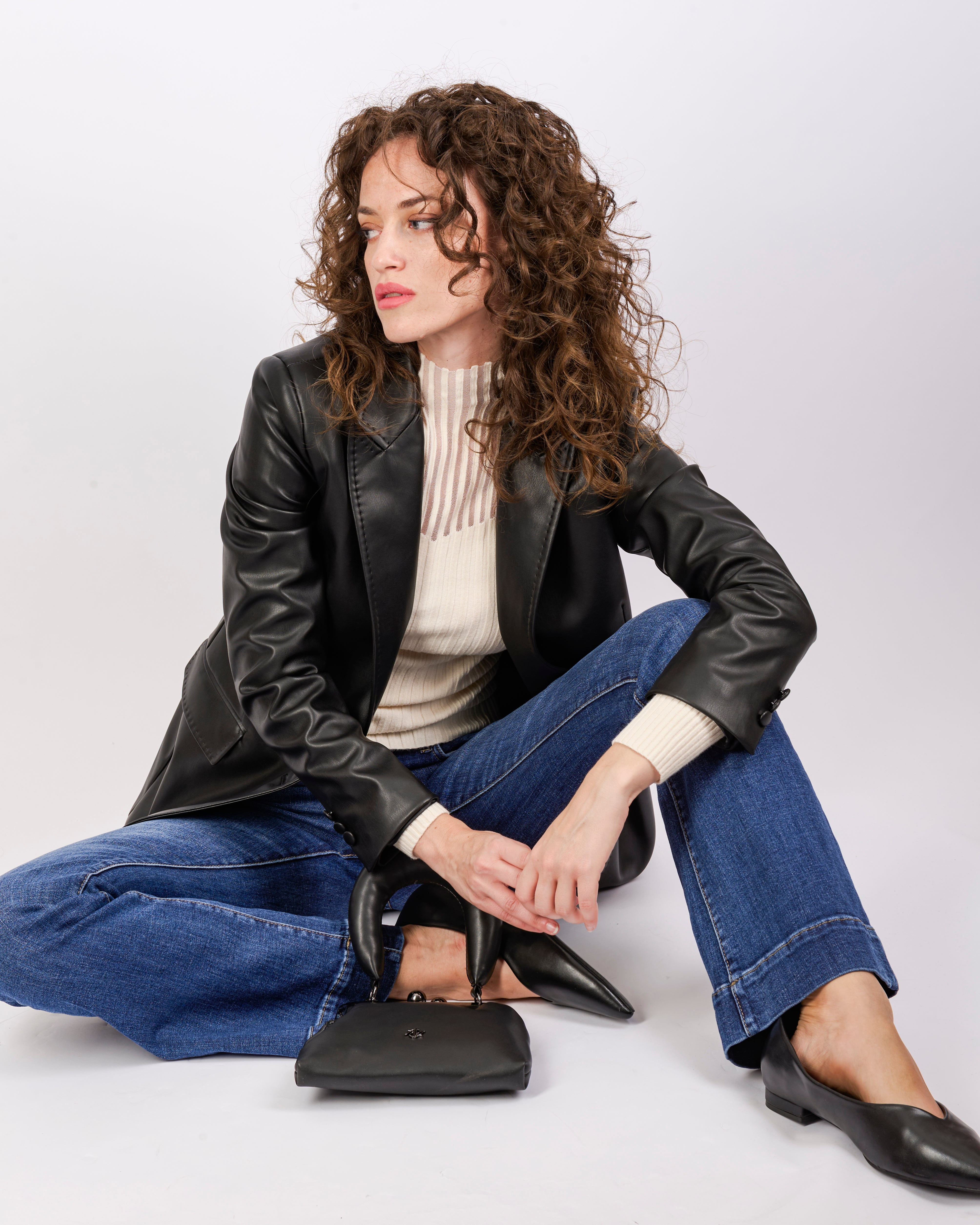 Giacca blazer ecopelle ESTROSO