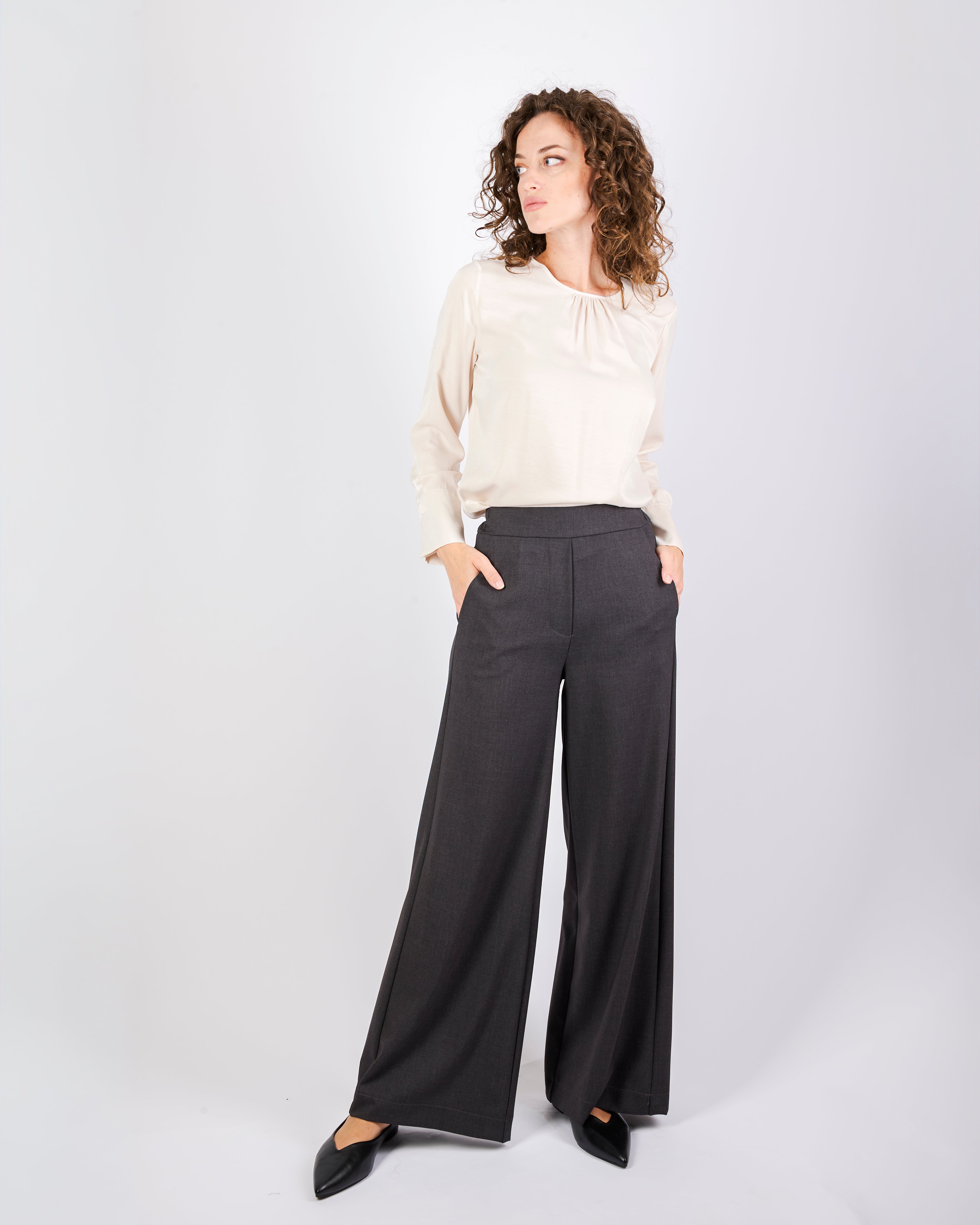 Pantalone largo elastico dietro comfort H152/25