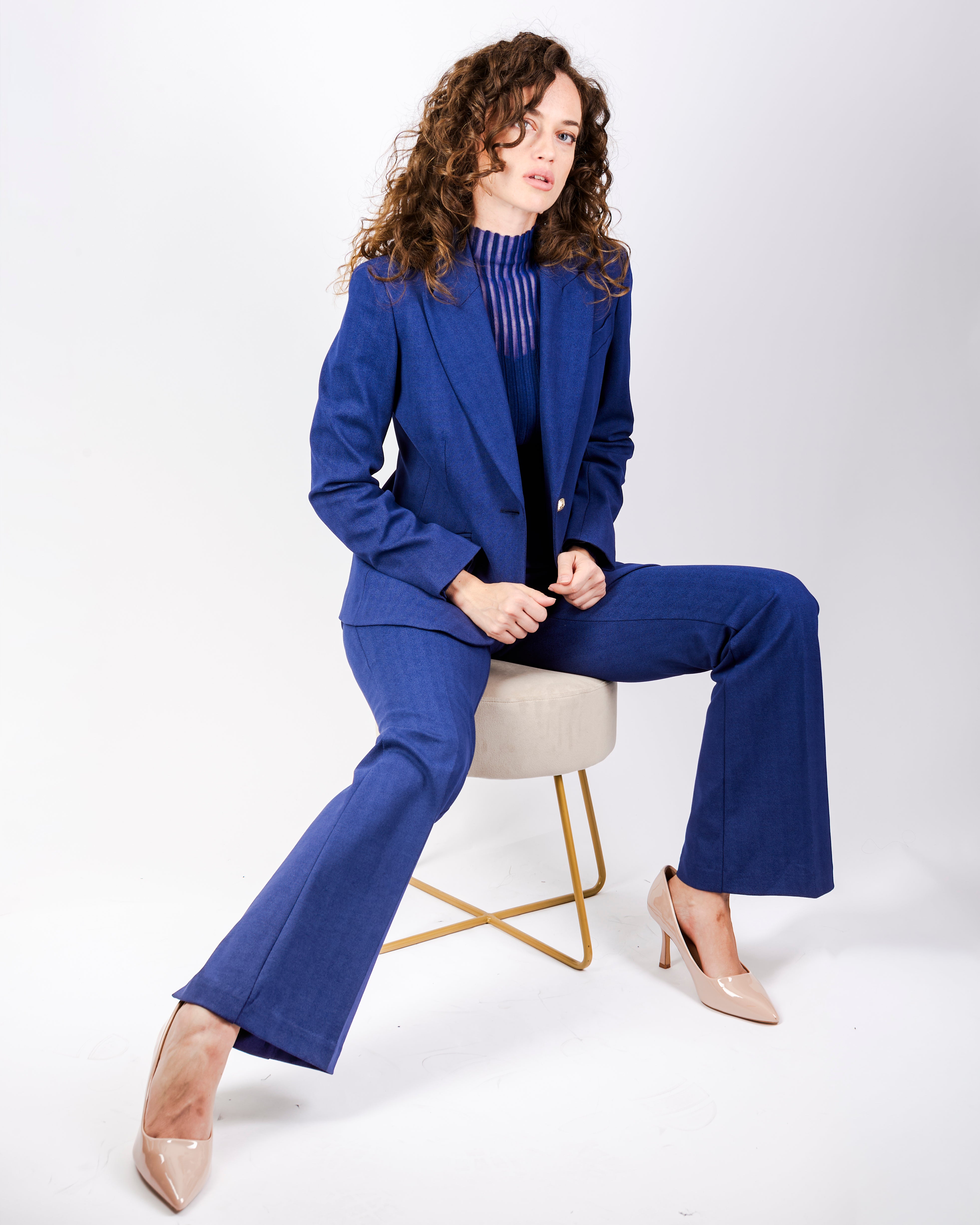 Pantalone zampa p.m Milano chevronne PISTOIA