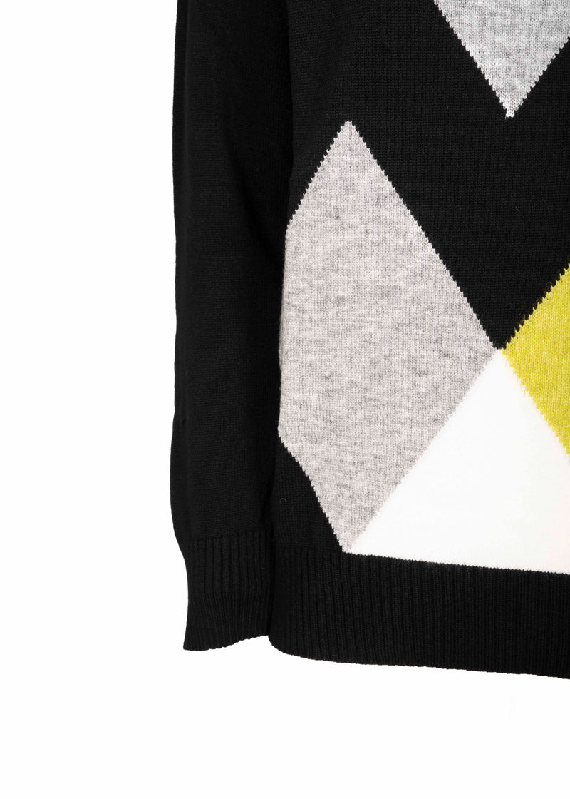 Maglia scollo barchetta rombi 2393