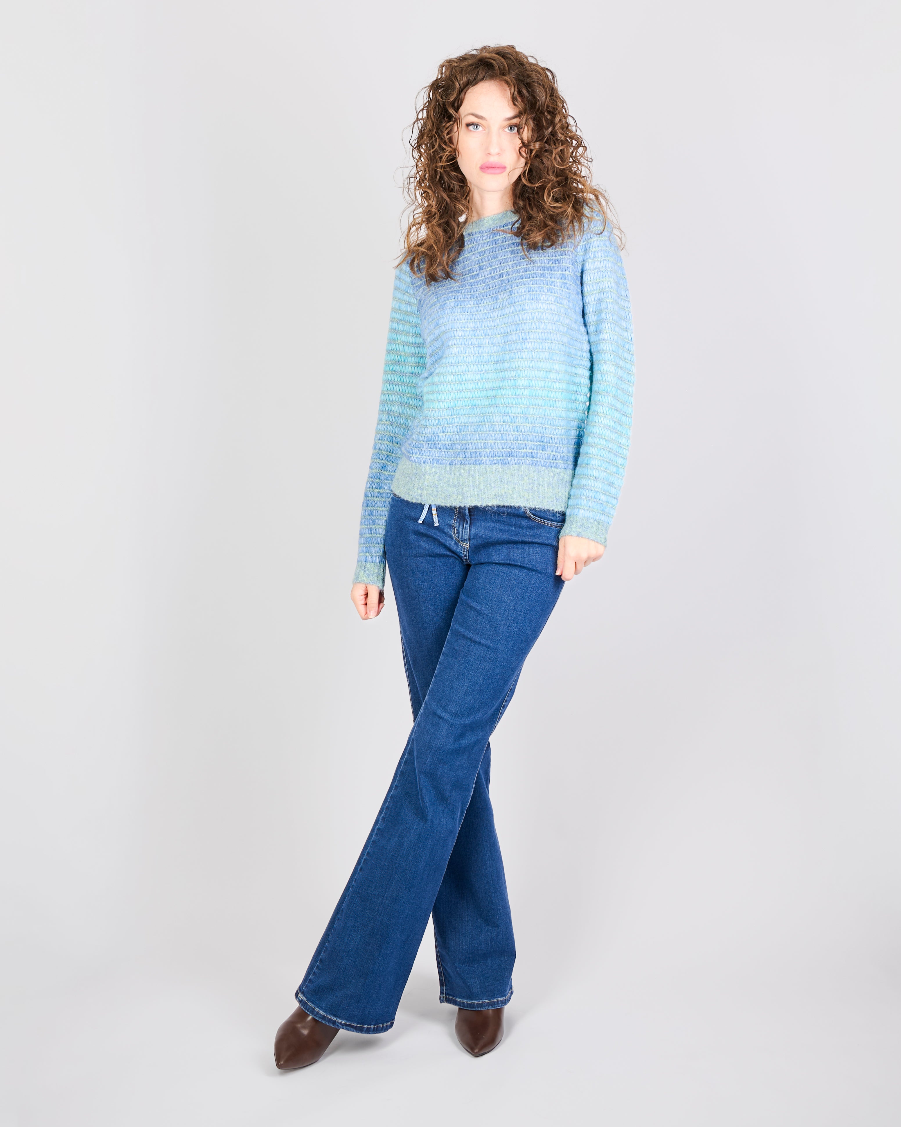 Maglia giro punto micro fluttuante 5462