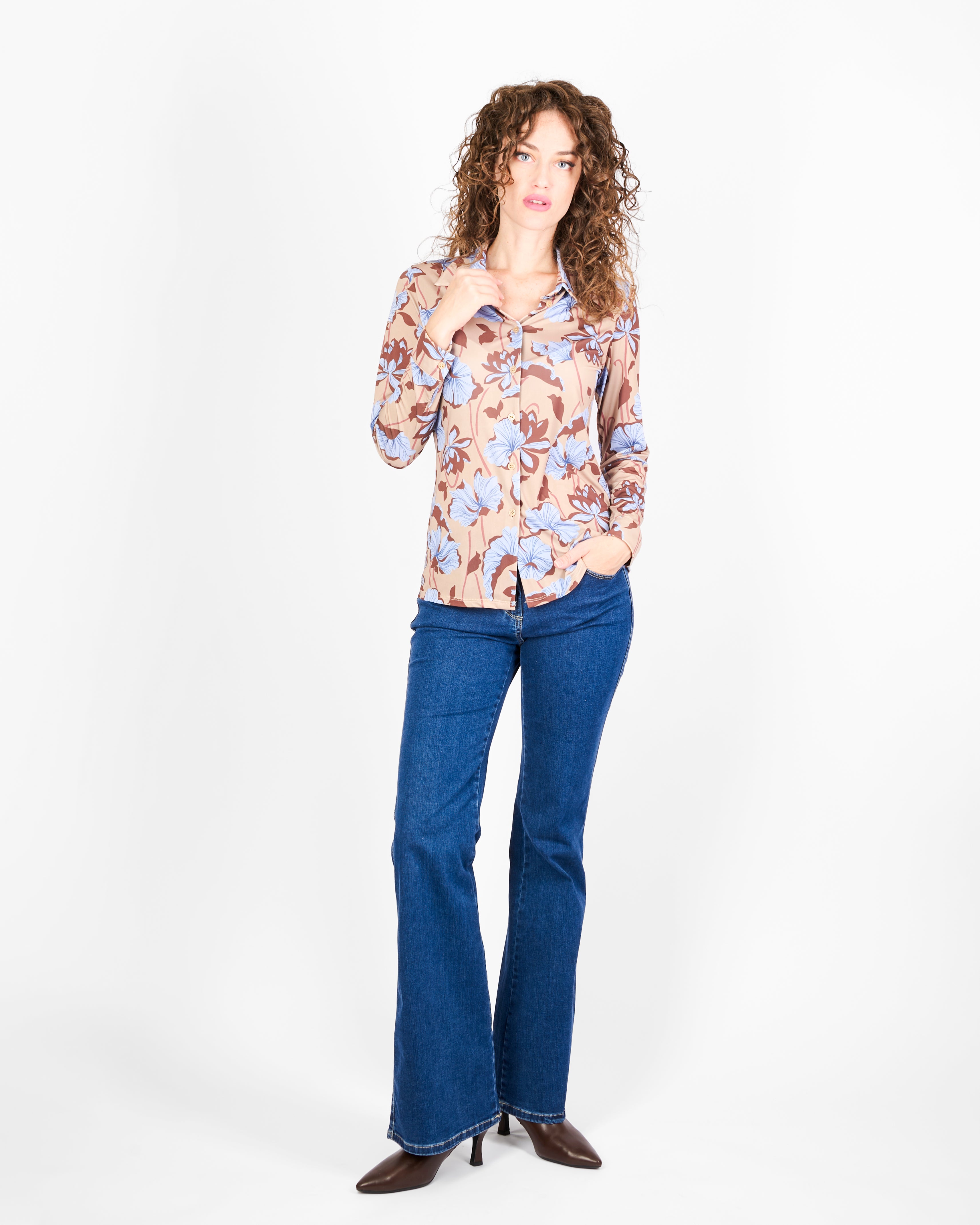 Camicia in jersey fantasia SCIACCA