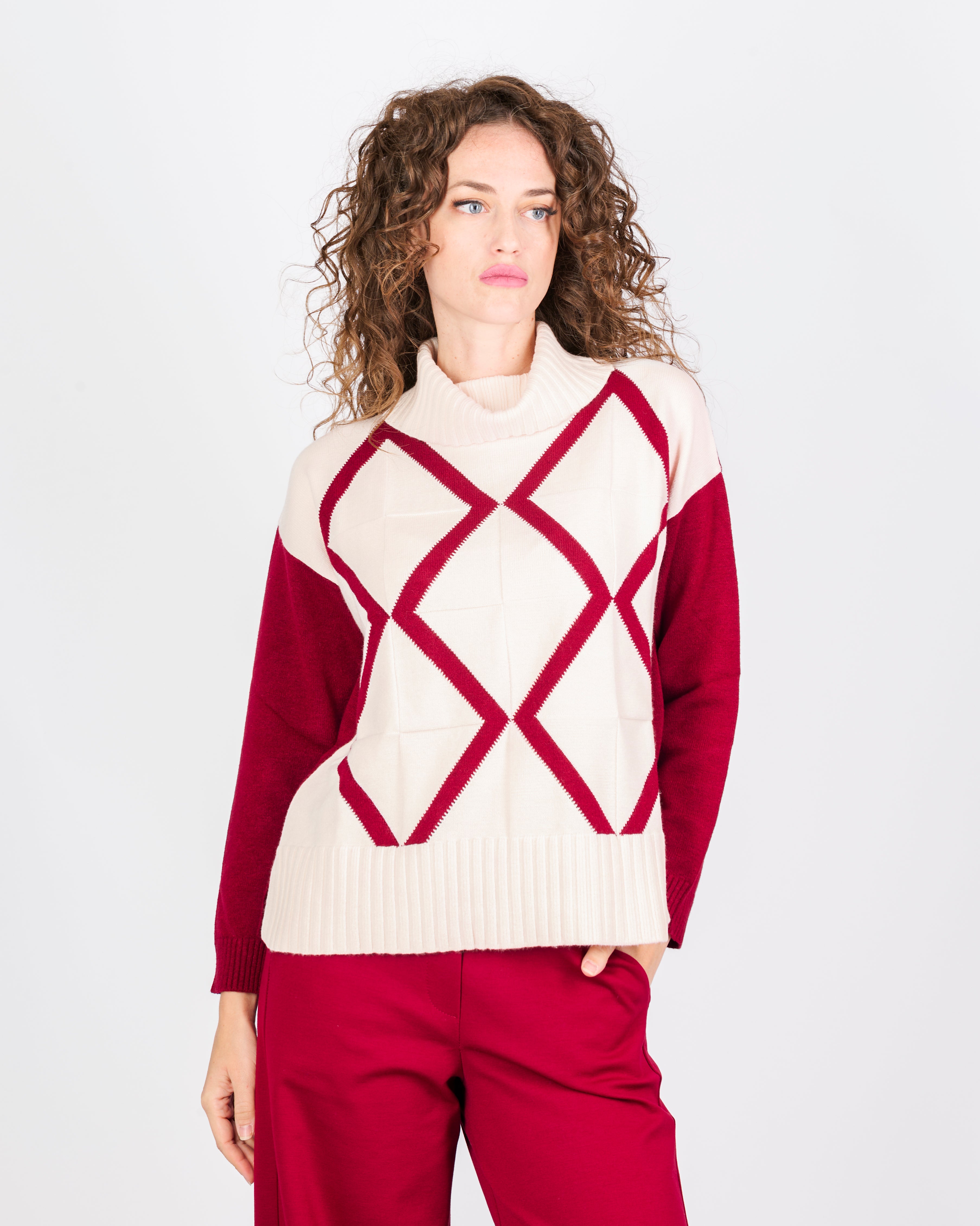 Maglia ciambella inarsiodavanti spacchi 21378