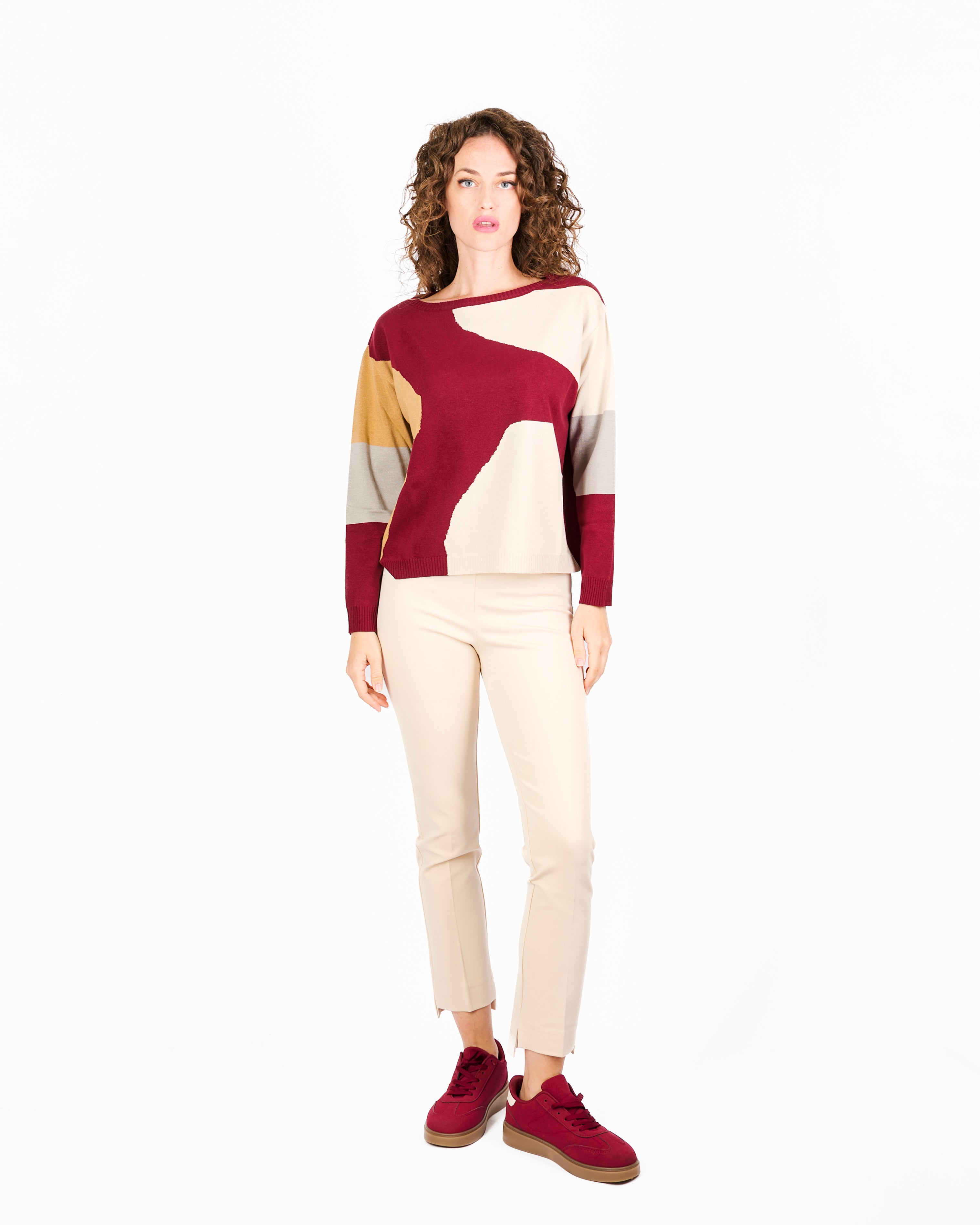 Maglia giro scatoletta intarsio 1859
