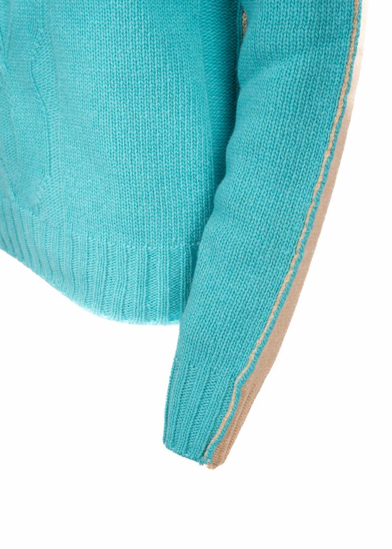 Maglia bicolor e treccia 961