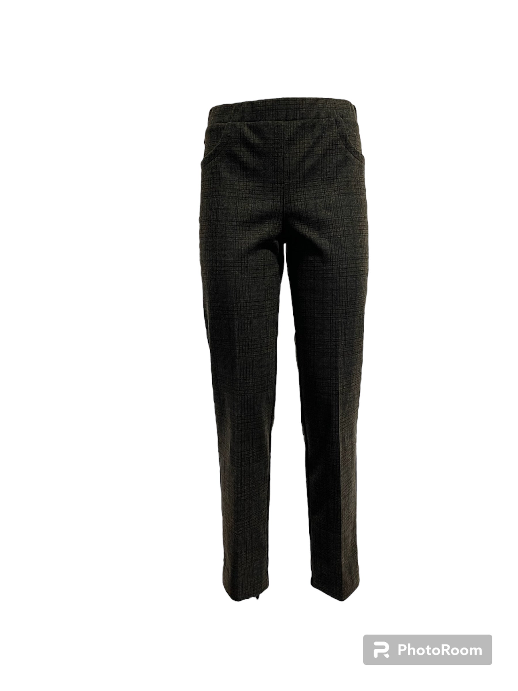 Pantalone con elastico vita quadri 17537