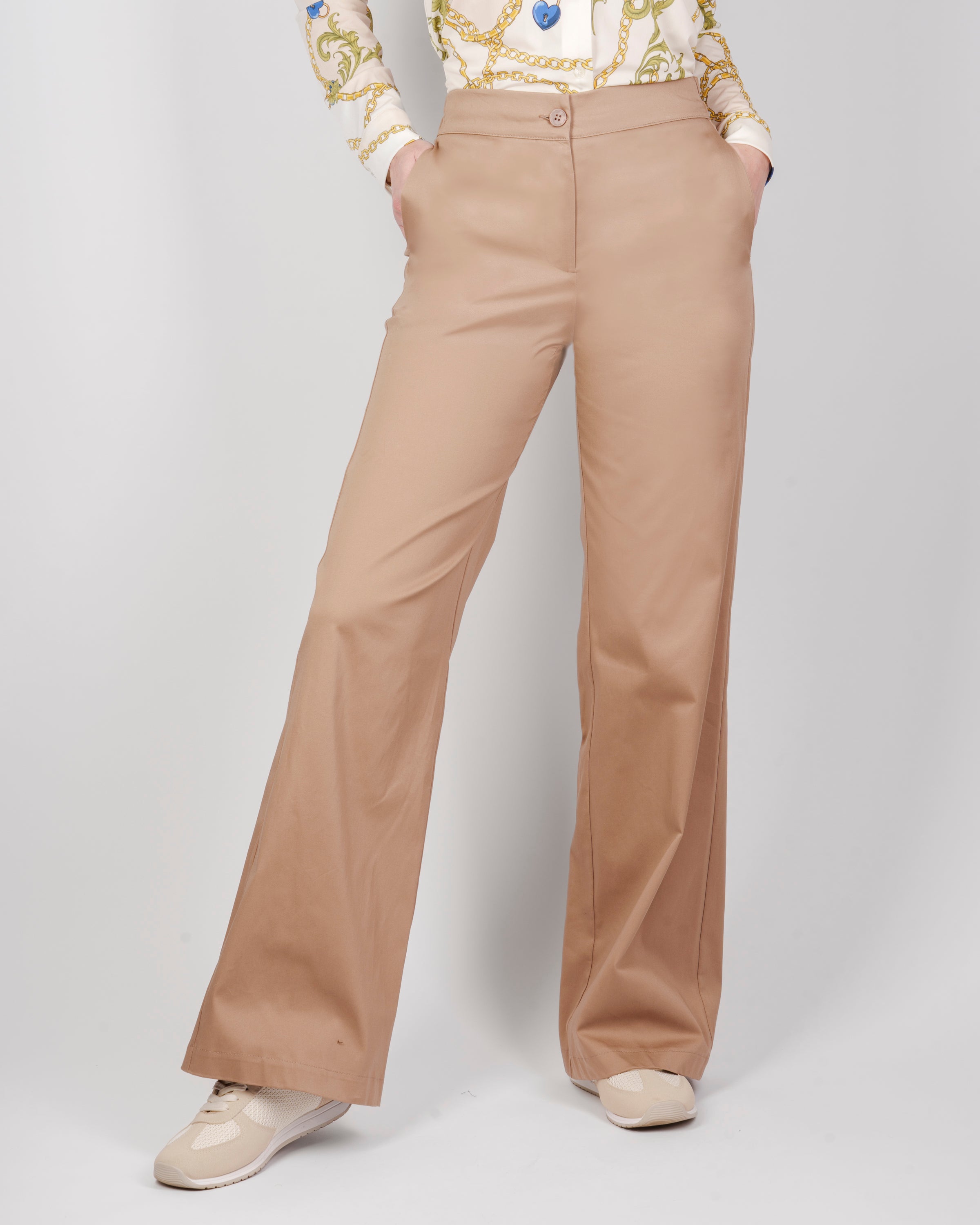 Pantalone rasatello di cotone largo 1001/31