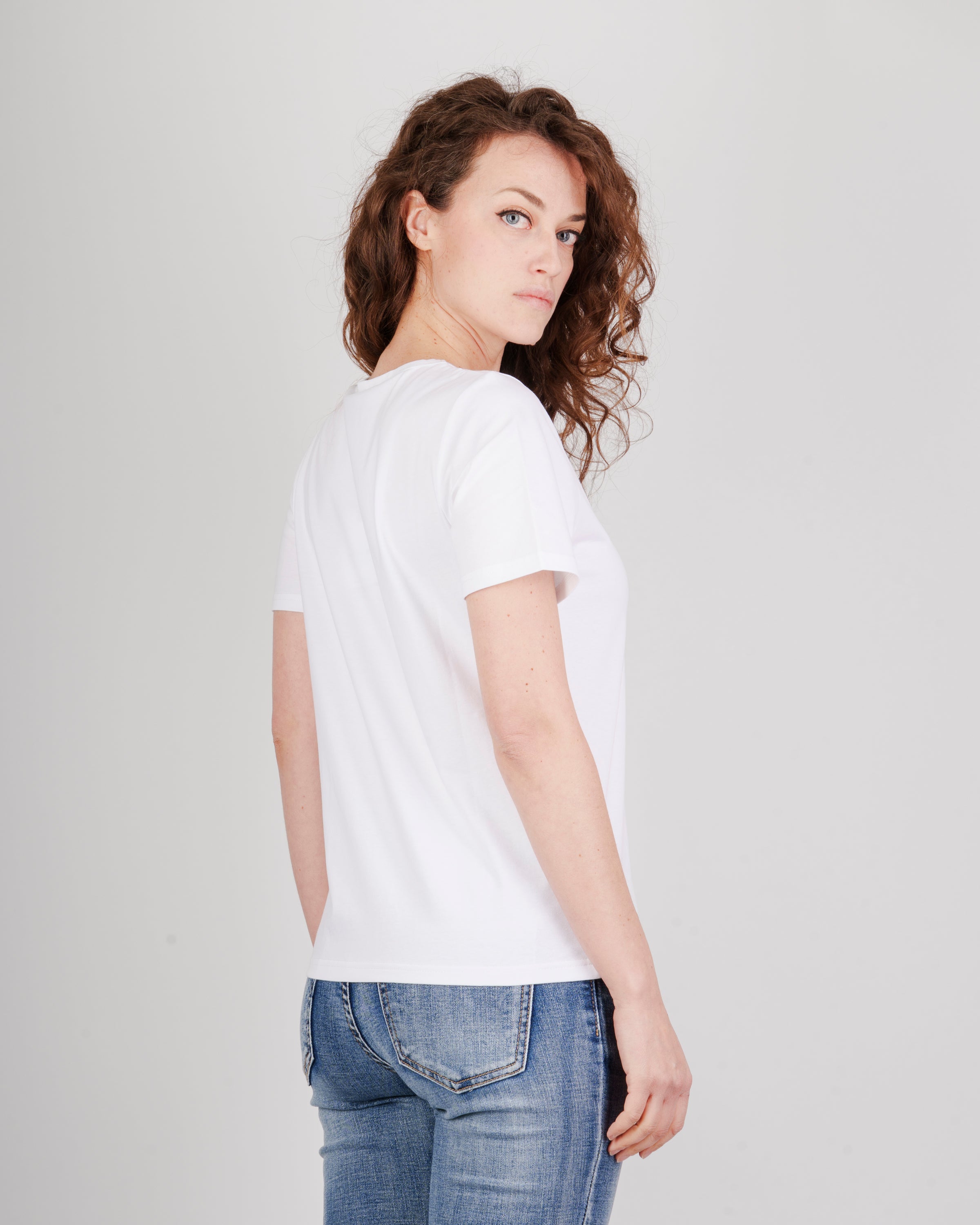 Maglia scollo Madonna stampa gufo 5511