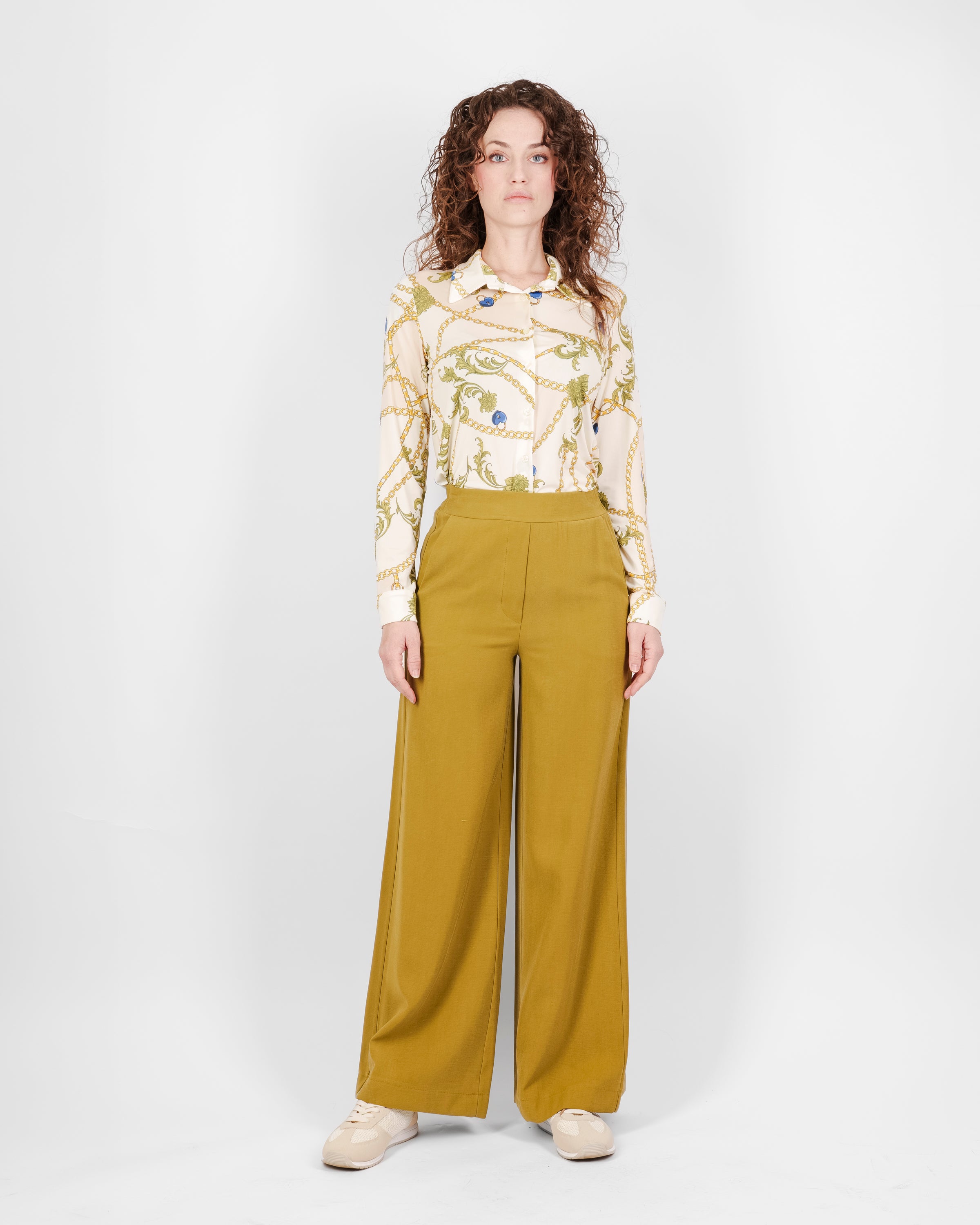 Pantalone in viscosa largo e tasca filo 1052/36