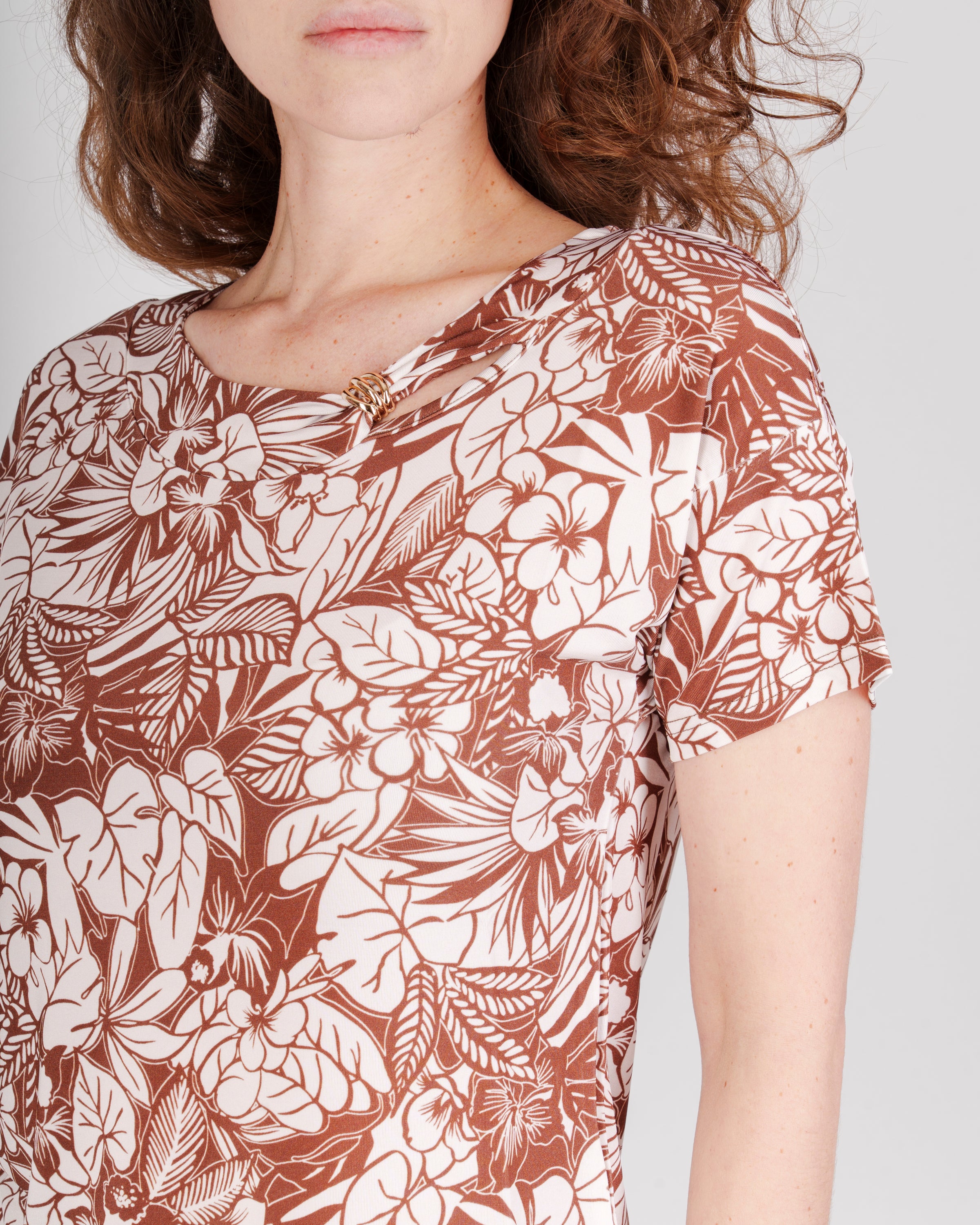 Maglia M/M foglie + anello S-172