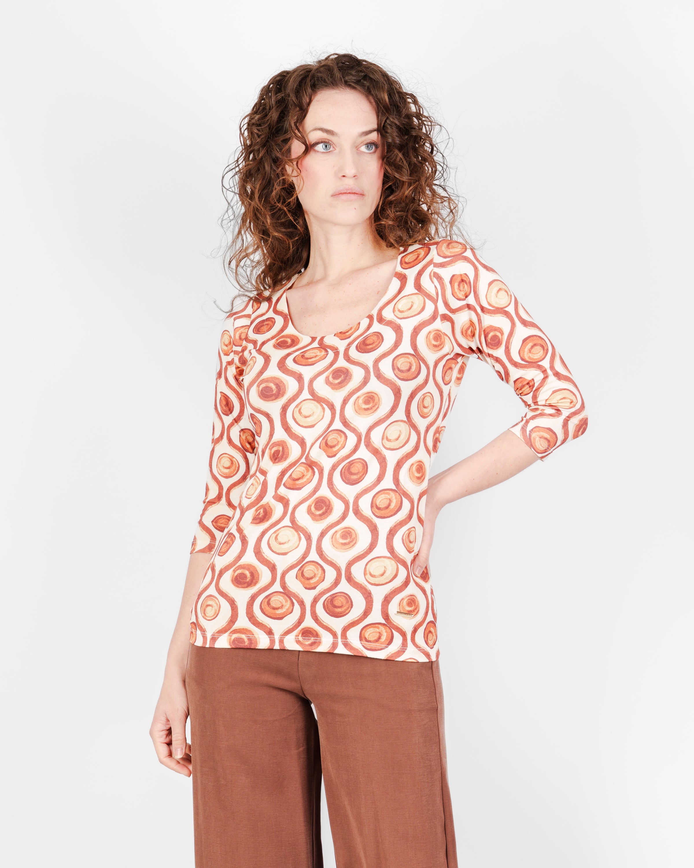 Maglia manica 3/4 scollo lunetta 172030