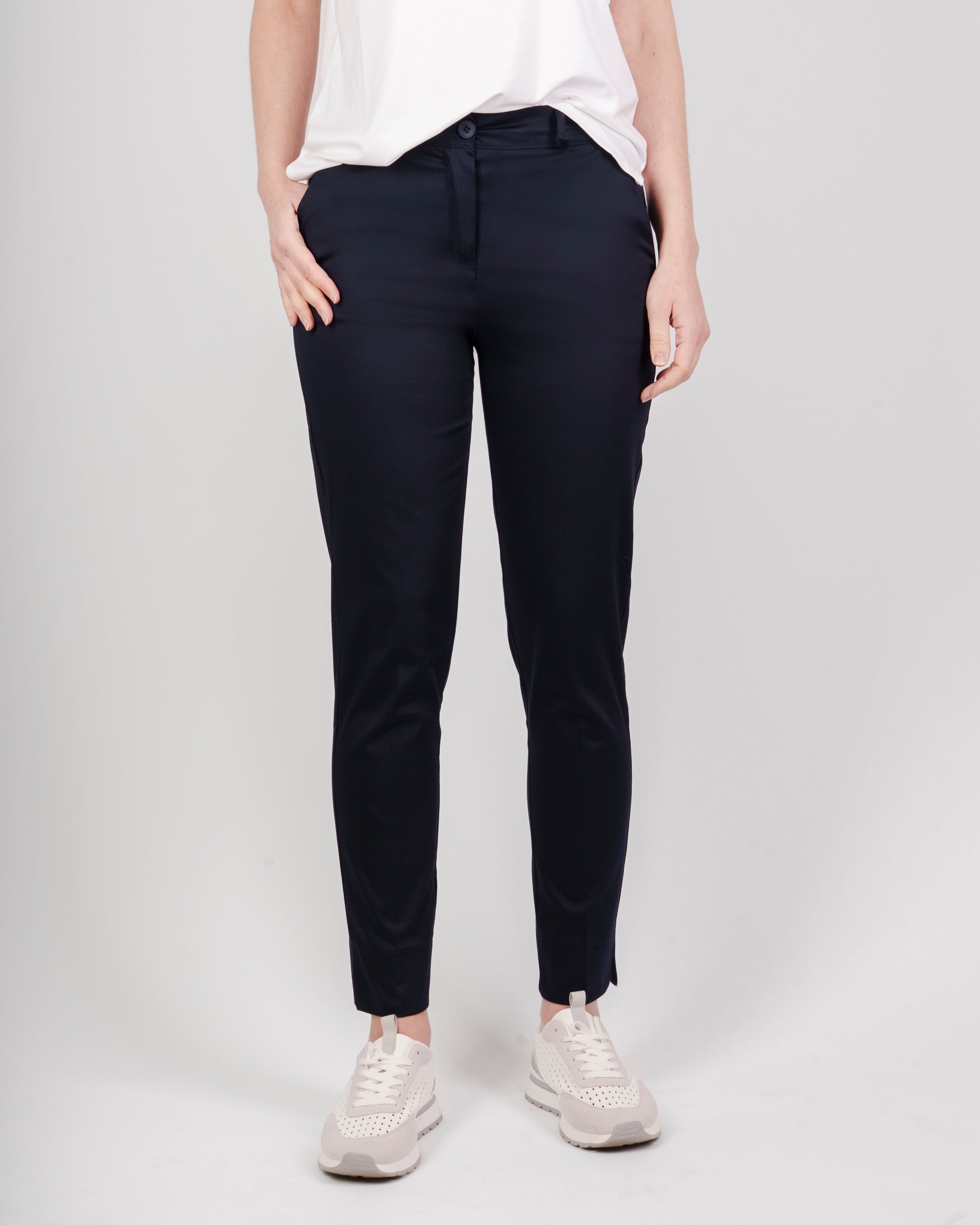 Pantalone rasatello di cotone elastic vita 1019/31