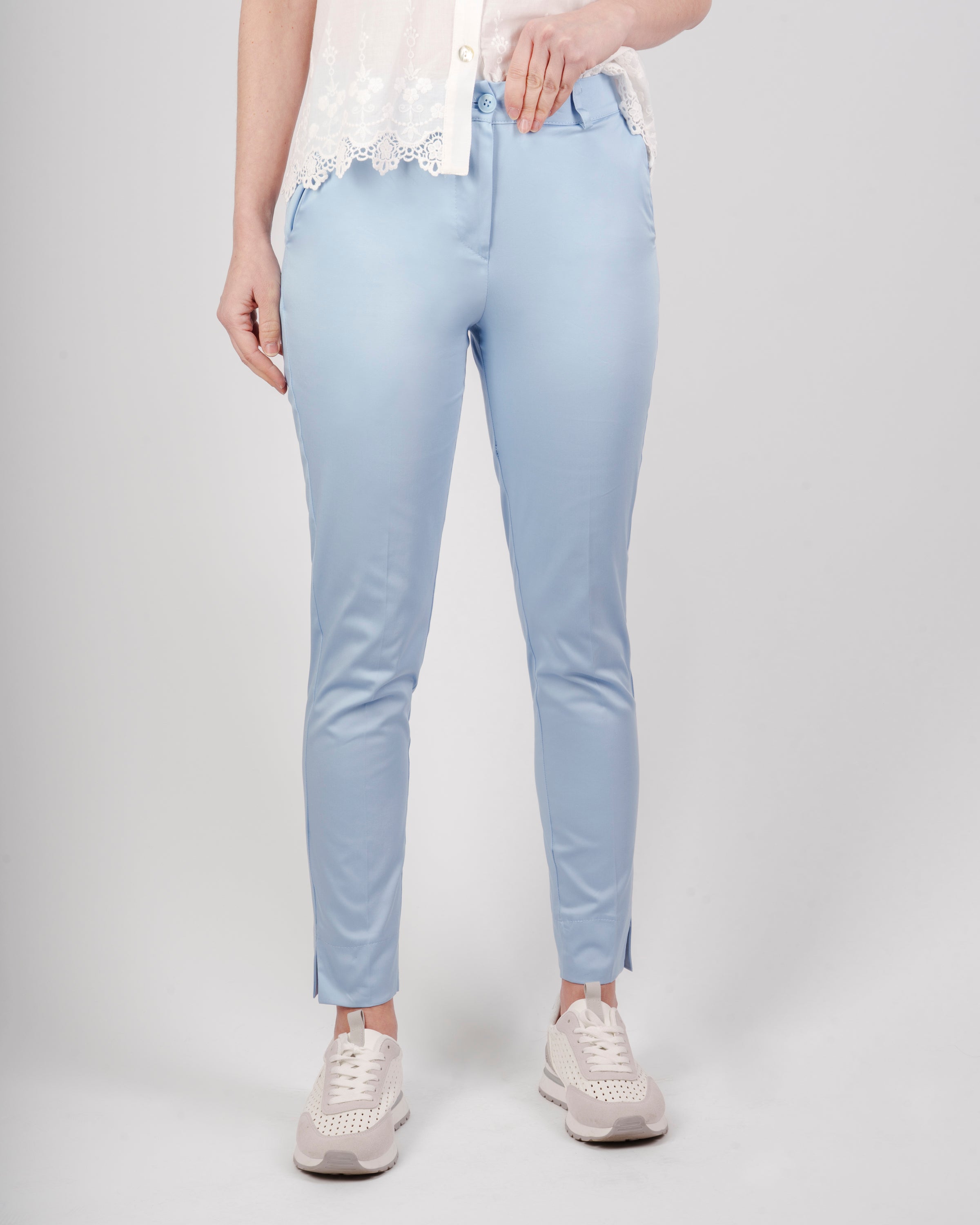 Pantalone rasatello di cotone elastic vita 1019/31