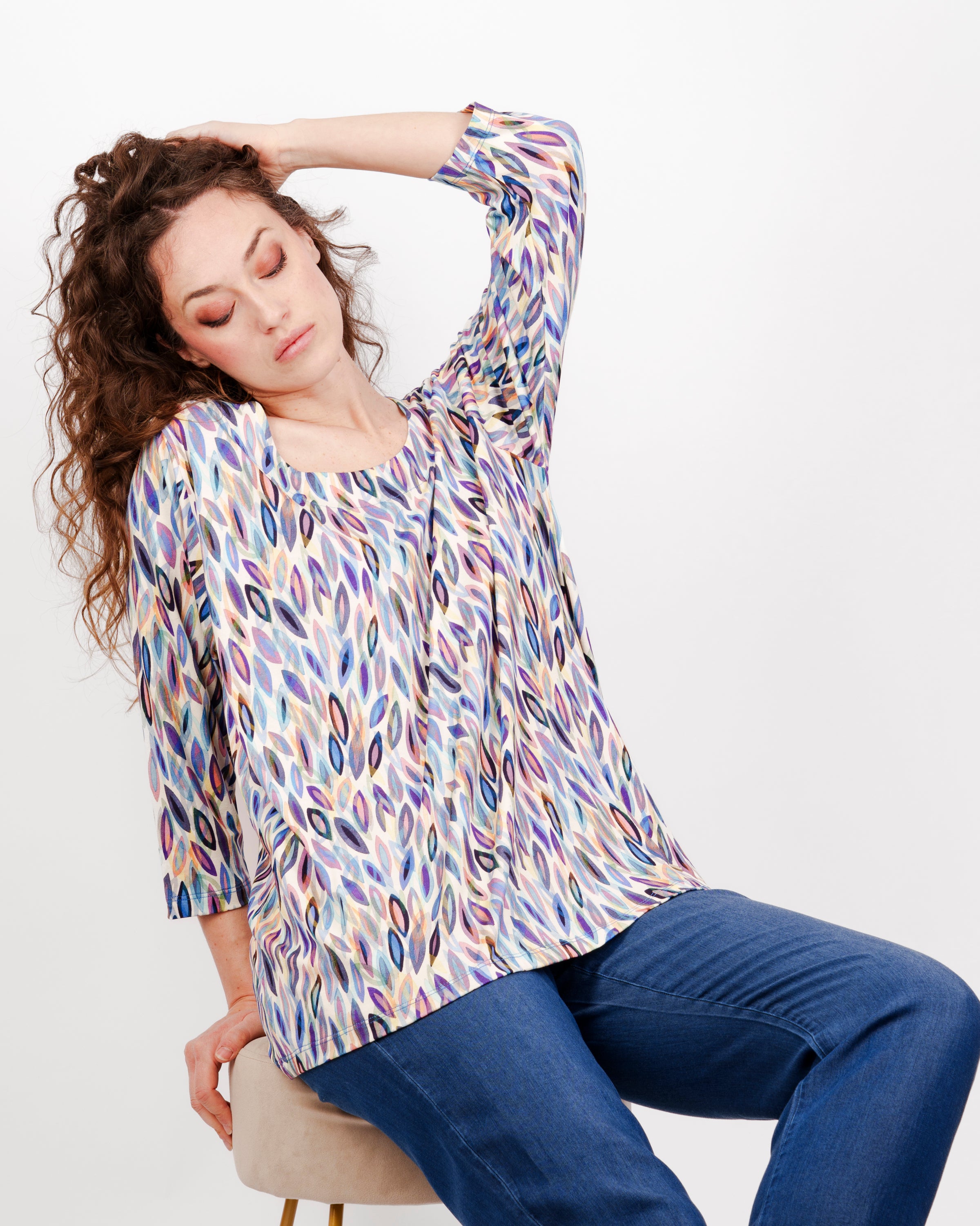 Maglia manica 3/4 in viscosa OVER 1720