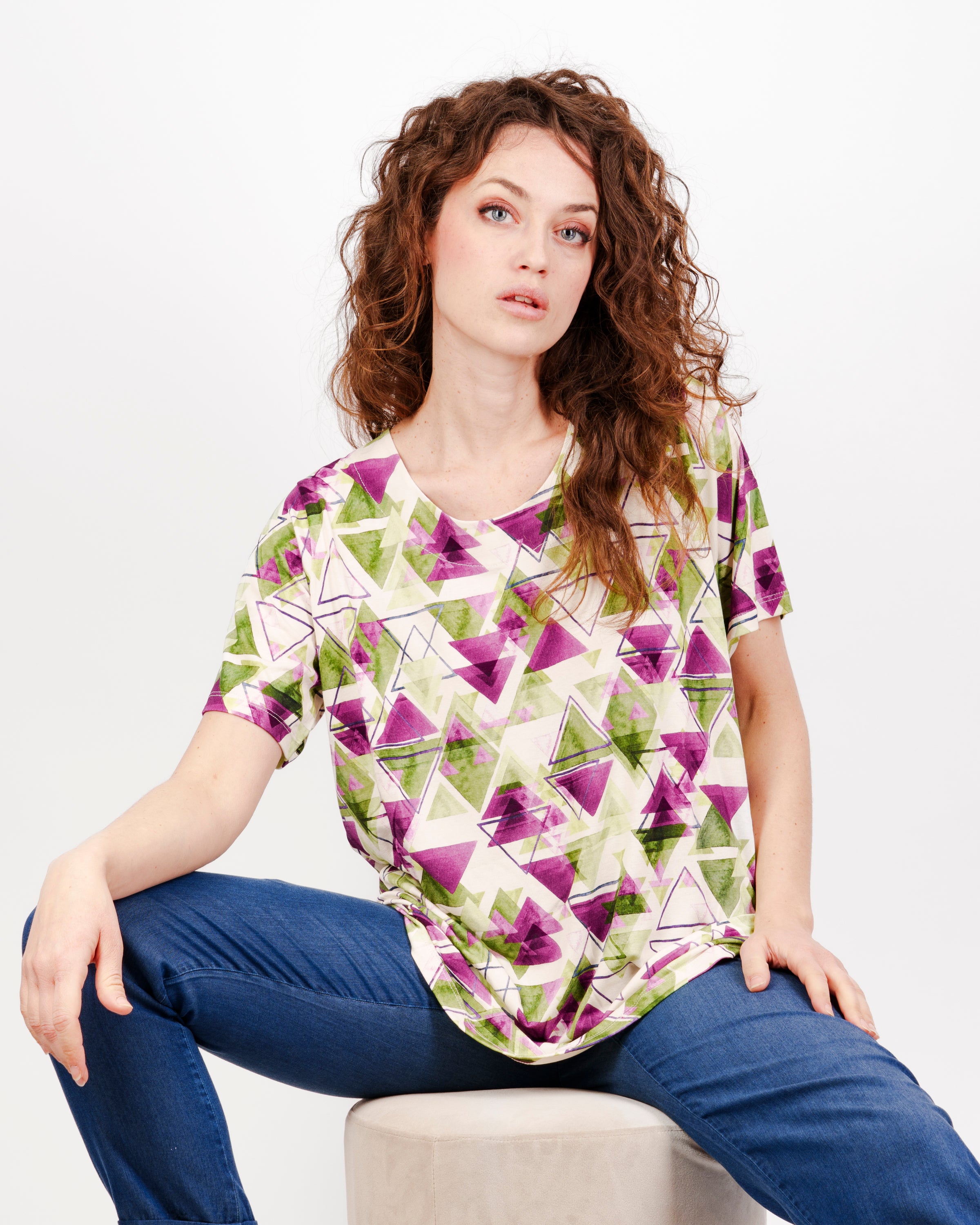Maglia in viscosa fantasia OVER MM