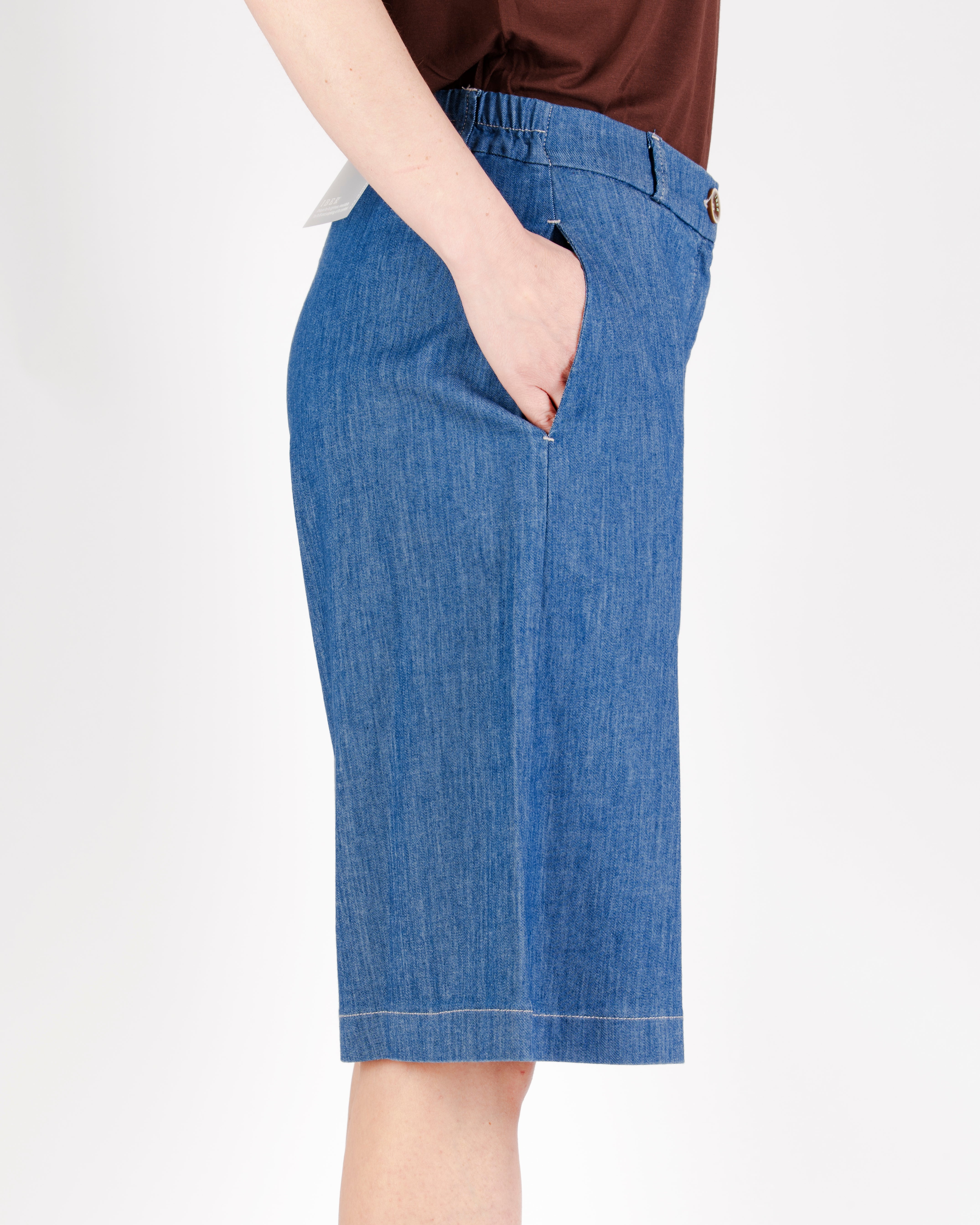 Bermuda elastico dietro e bottone jeans DANILA