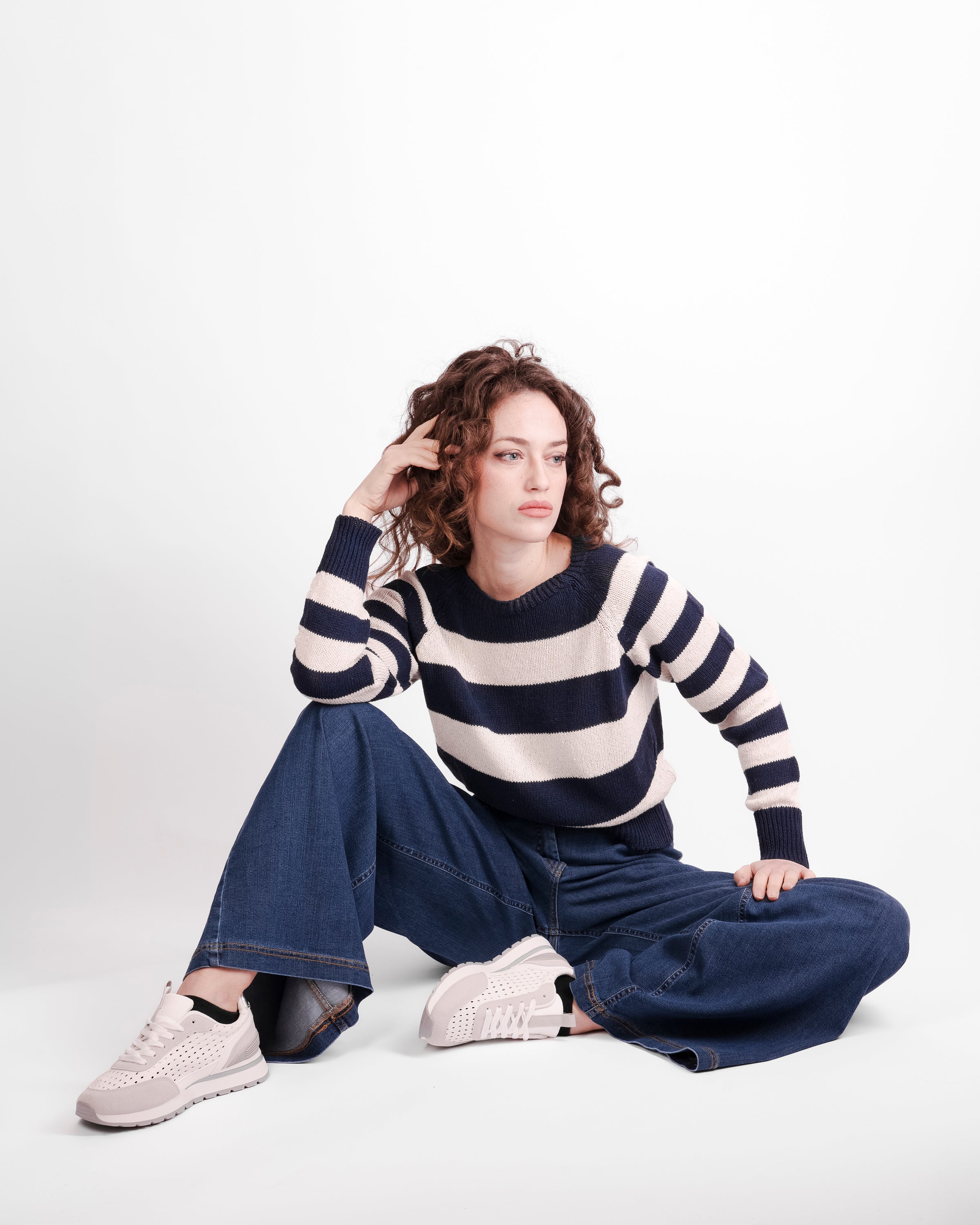 Jeans denim super stretch gamba larga HEMMA