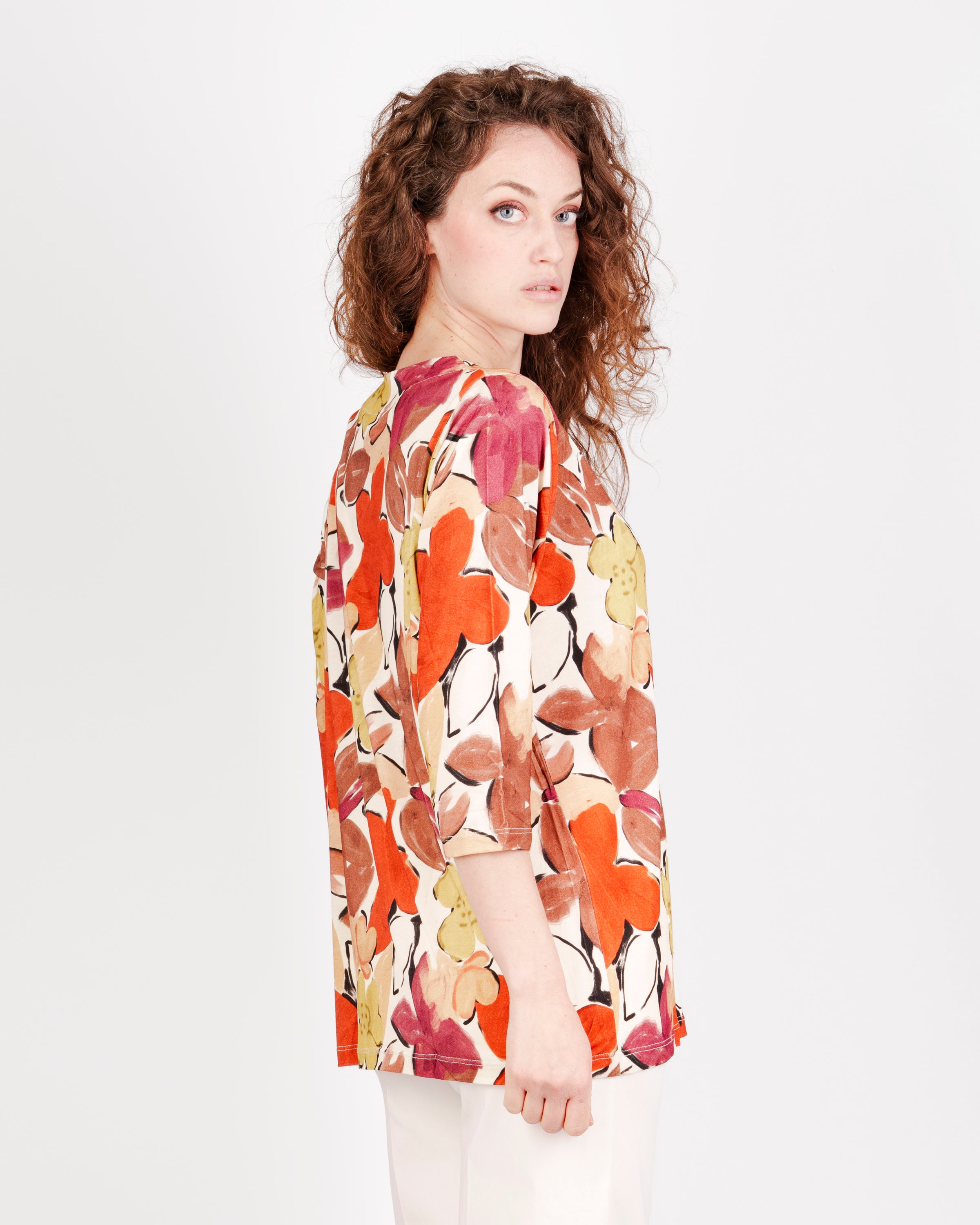Maglia manica 3/4 viscosa OVER 74044