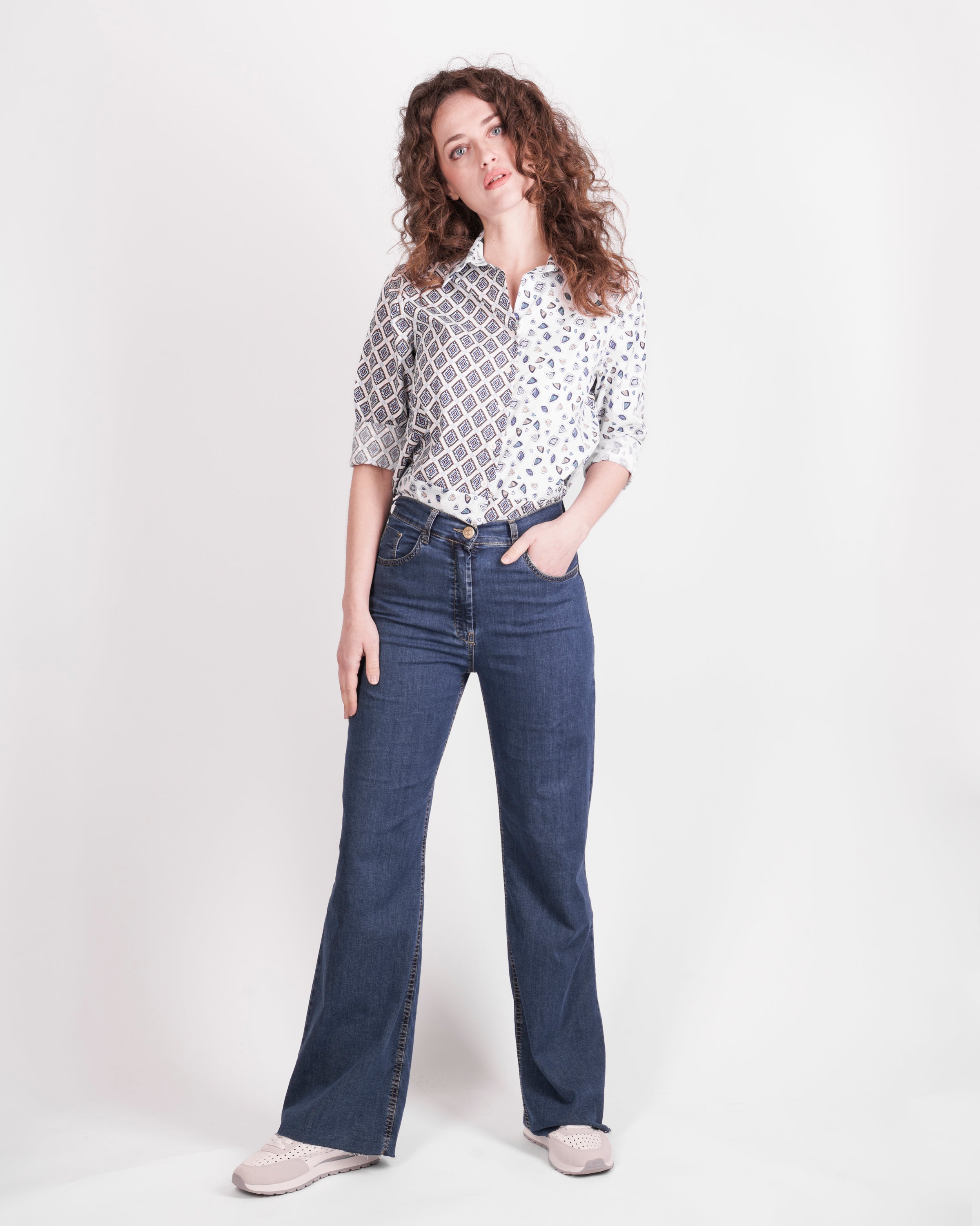 Jeans denin stretch a palazzo EPRIL