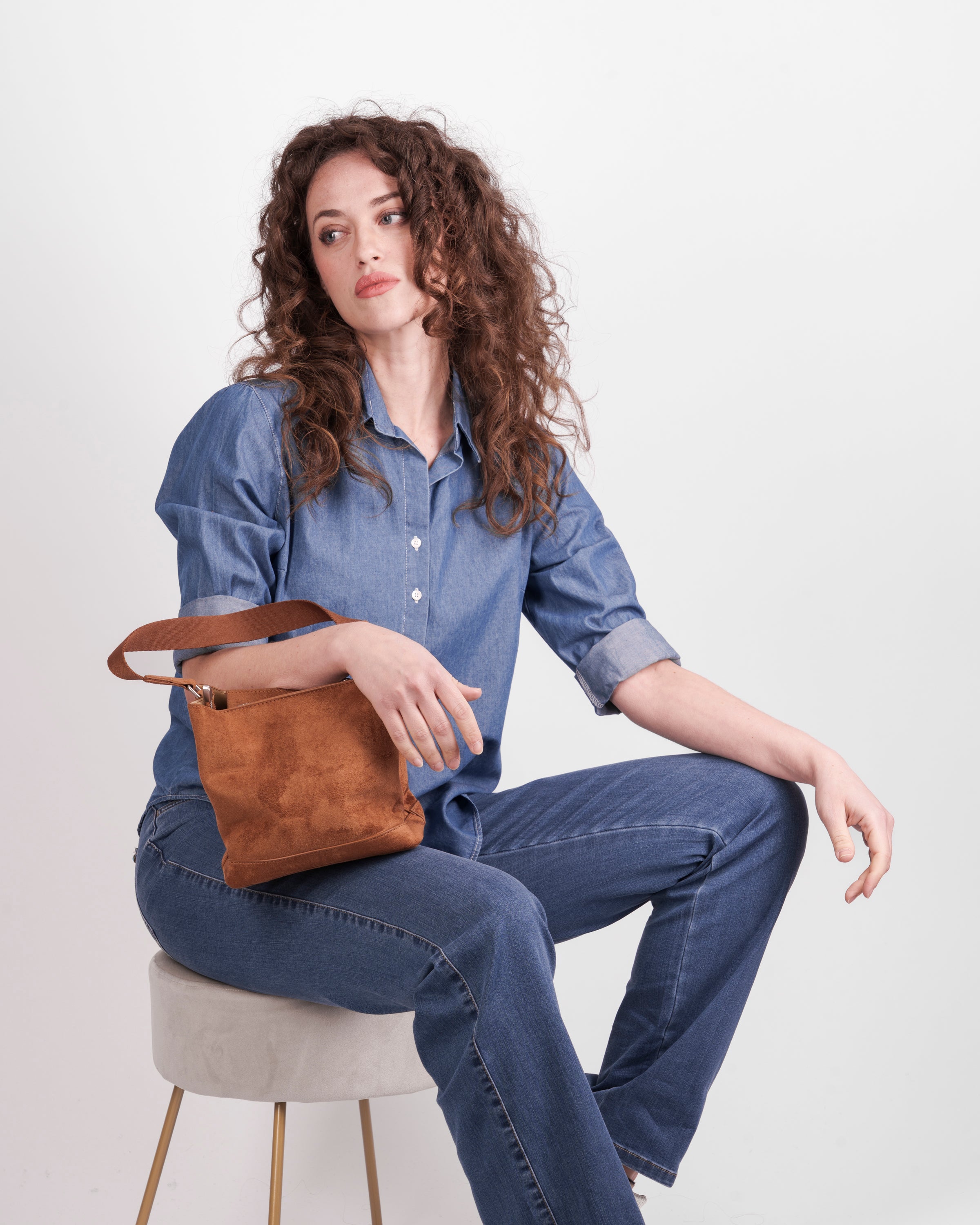 Camicia jeans in cotone 26-35