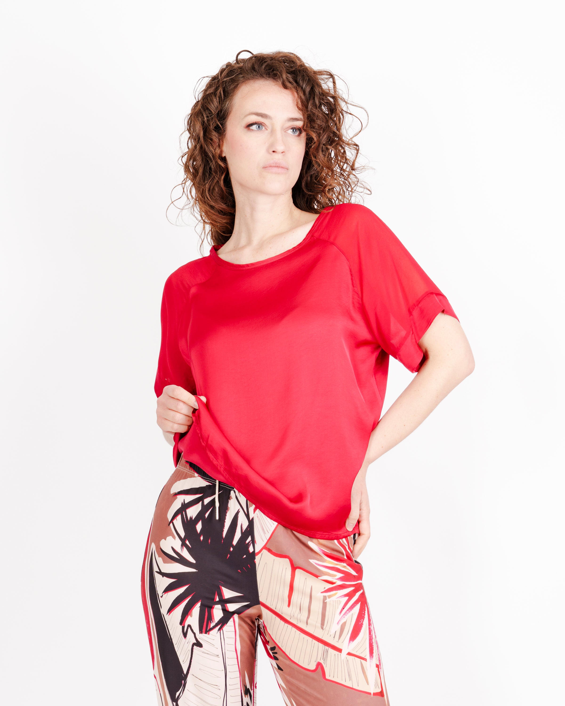 Blusa Edas inserto georgette VERSUS