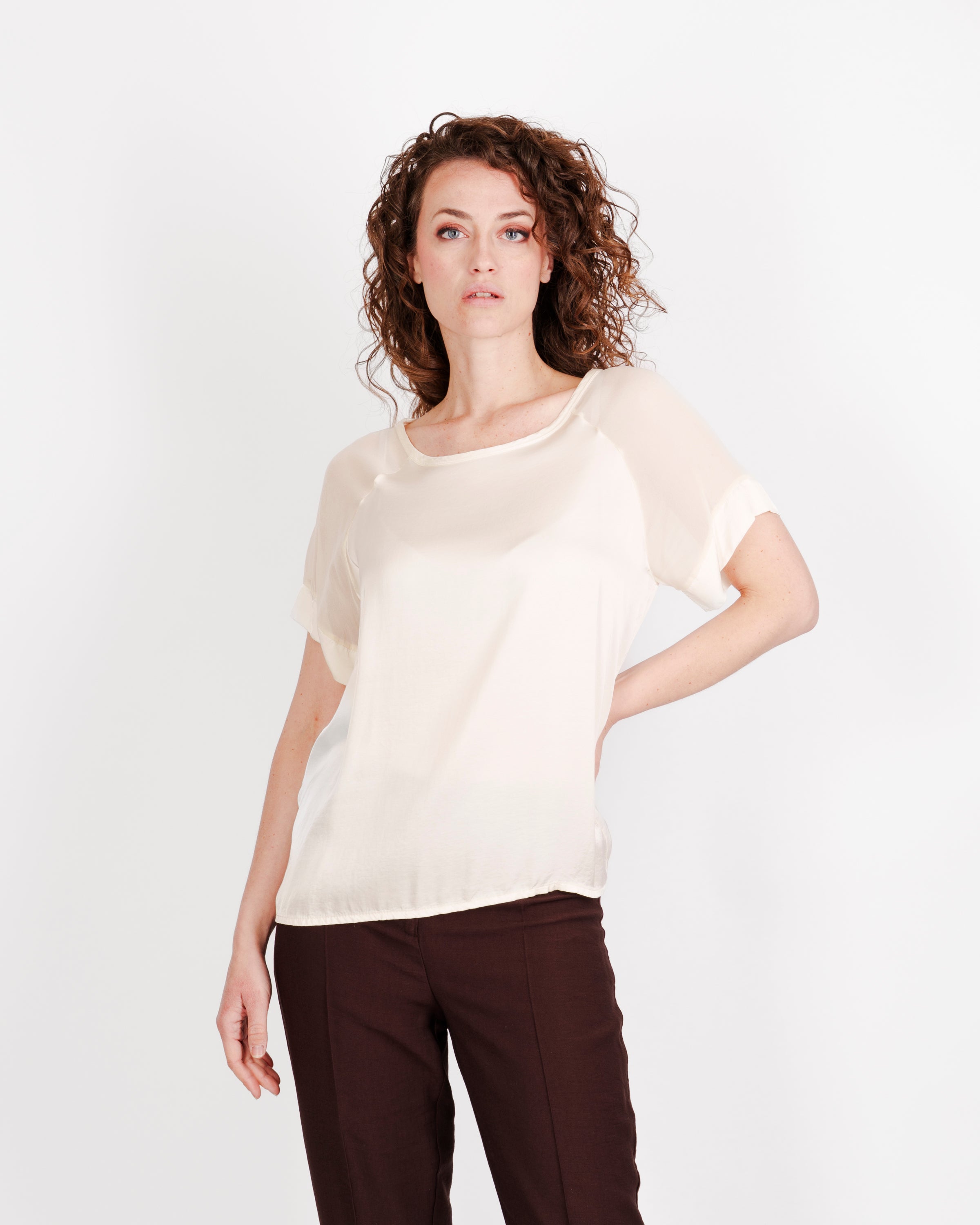 Blusa Edas inserto georgette VERSUS