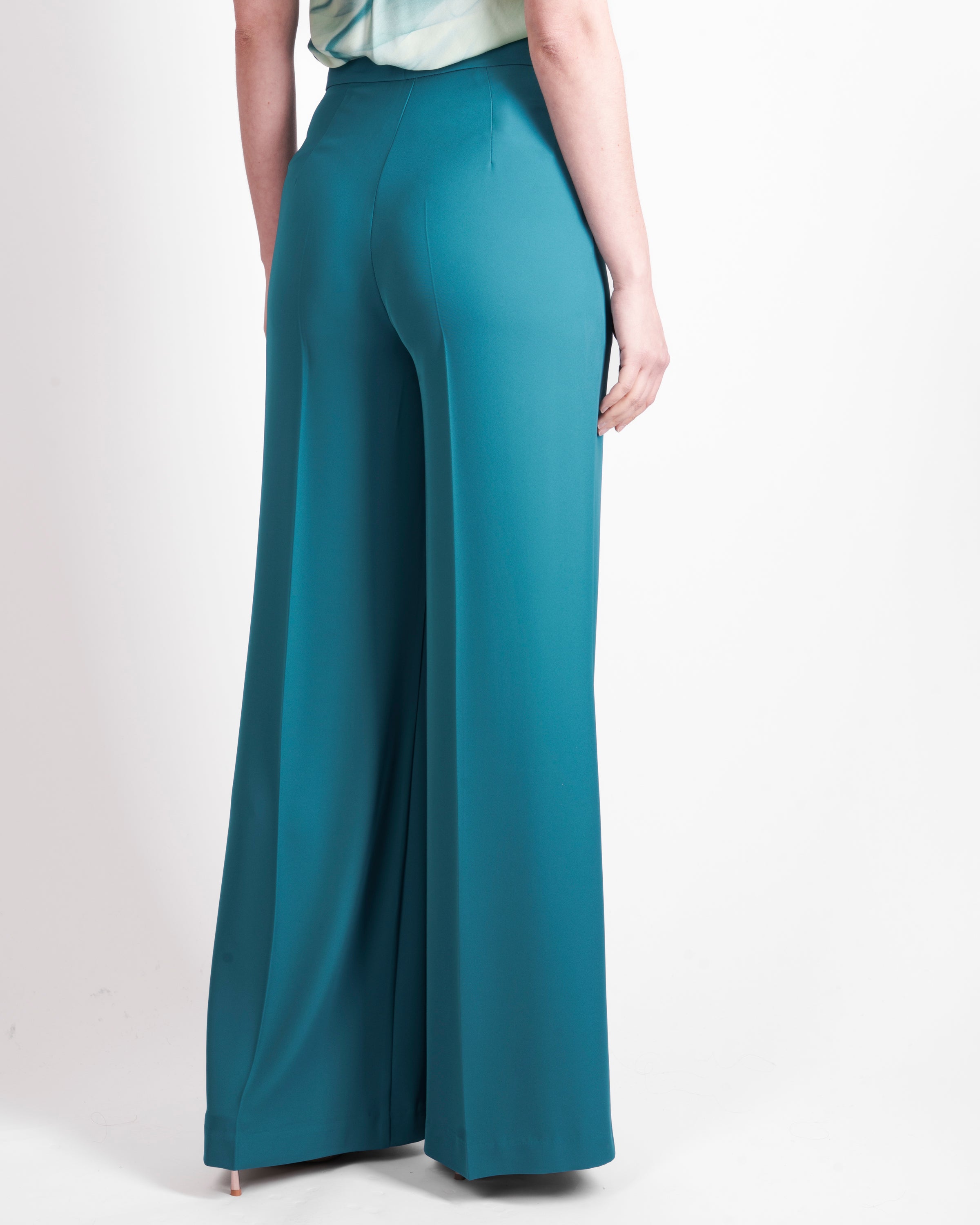 Pantalone palazzo in cadì CONFETTO