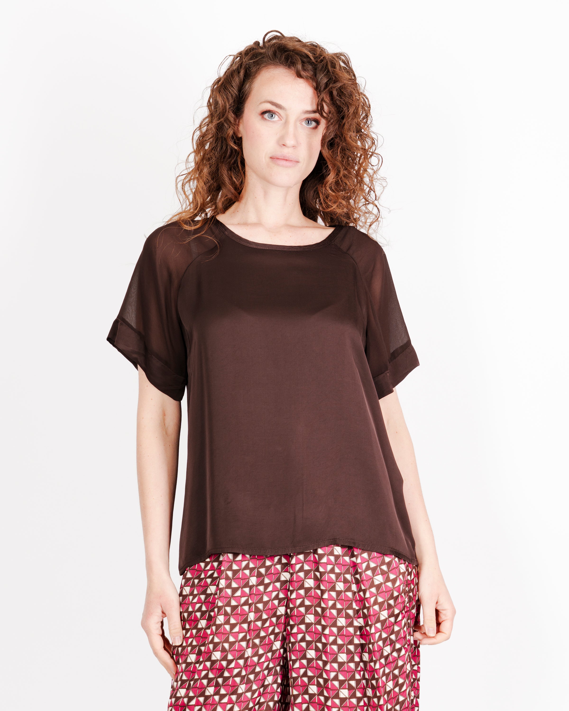 Blusa Edas inserto georgette VERSUS