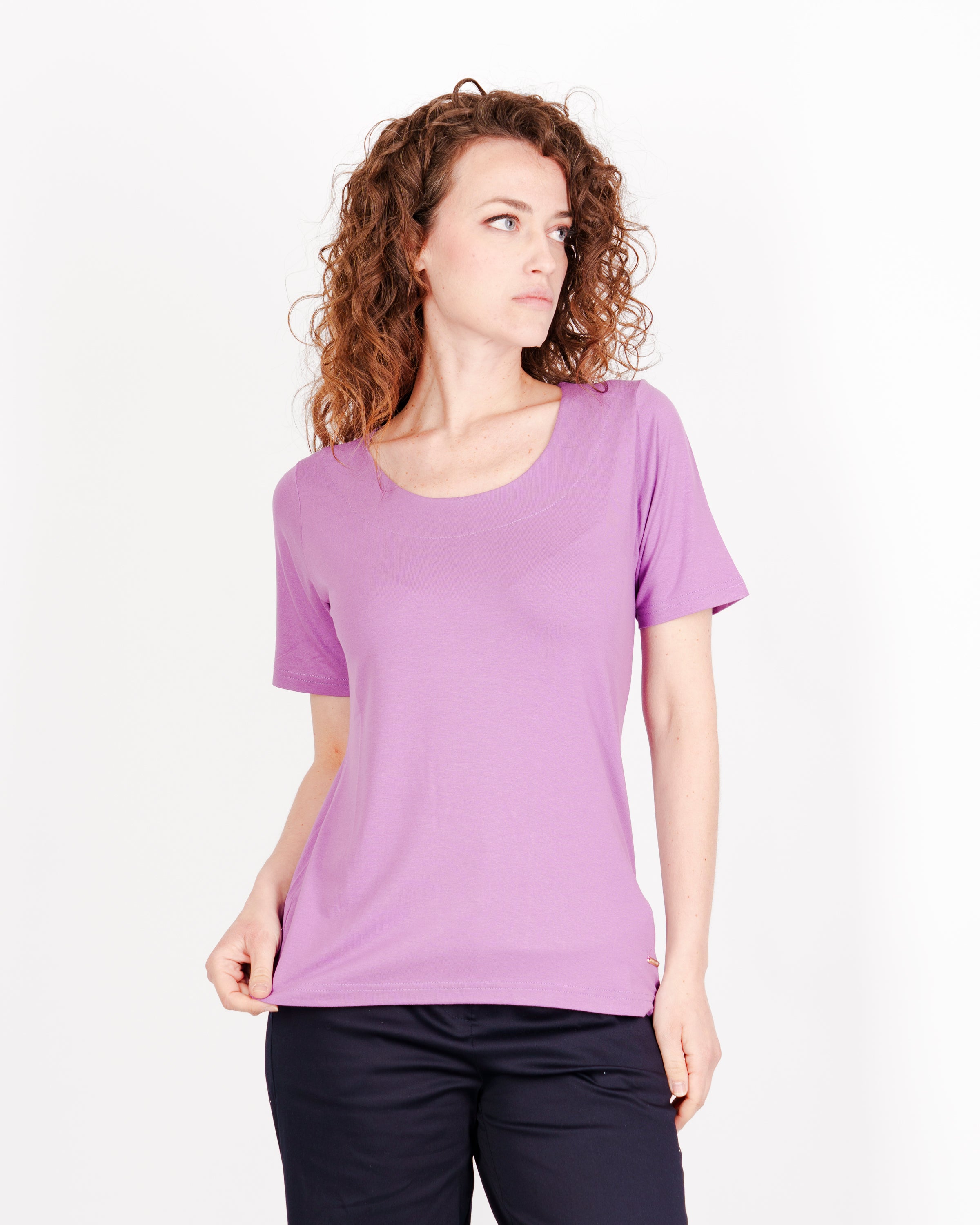 Maglia collo barca in viscosa LUNETTA UNITA