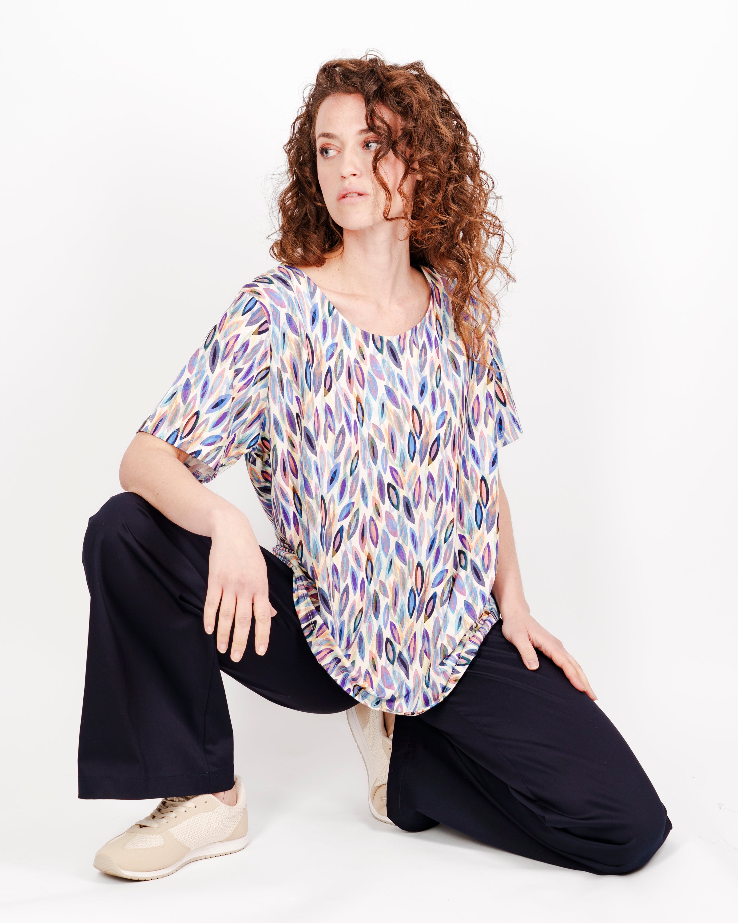 Maglia in viscosa M/M FOGLIA OVER