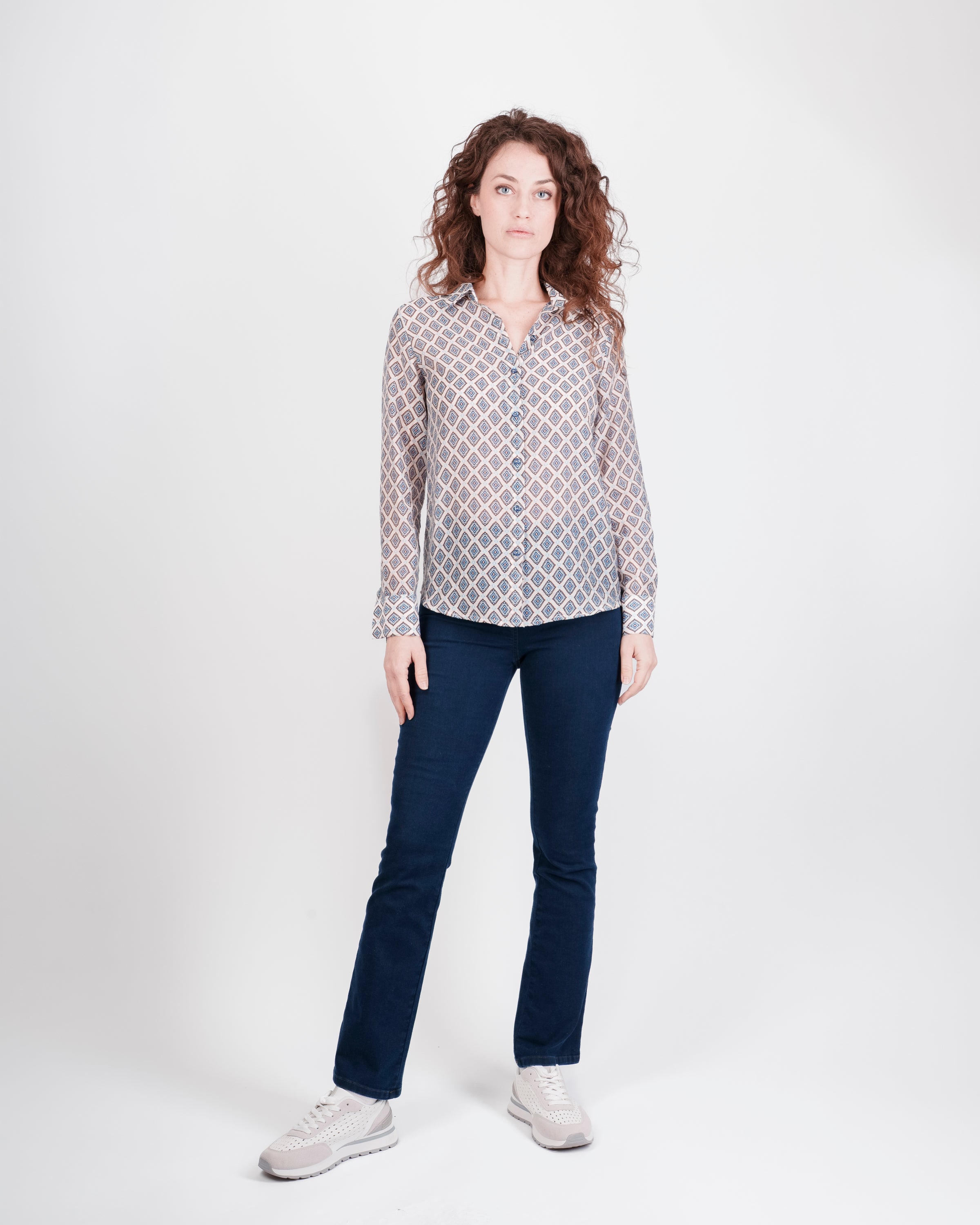 Camicia fantasia rombi 600806