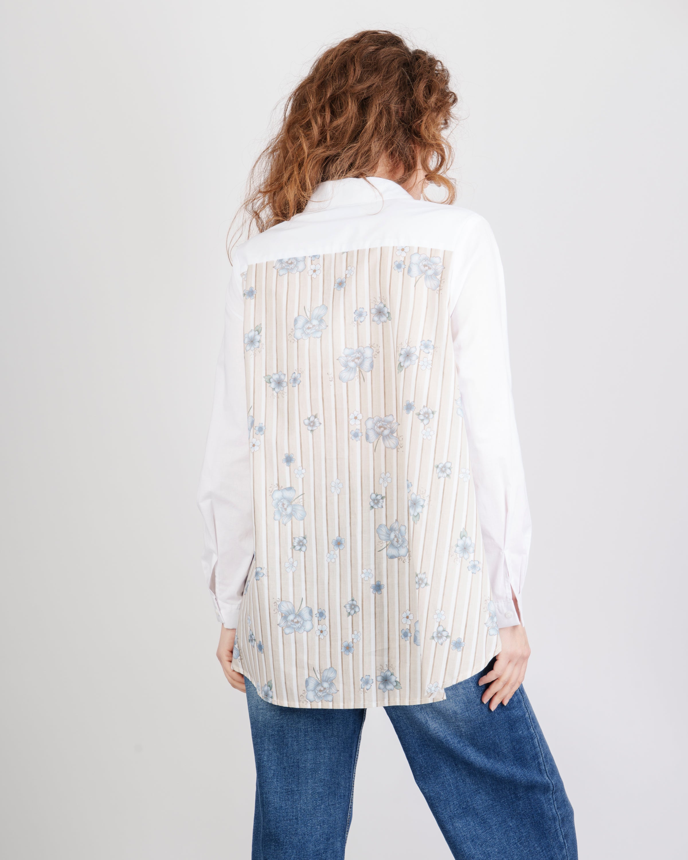 Camicia in cotone fantasia dietro 625812