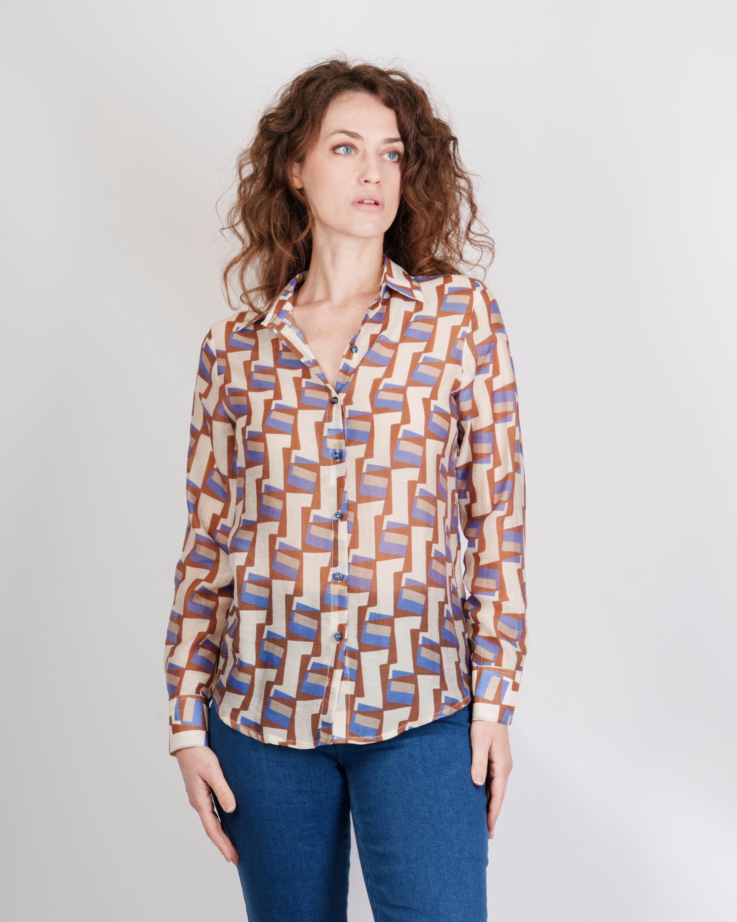 Camicia fantasia geometrica 600804