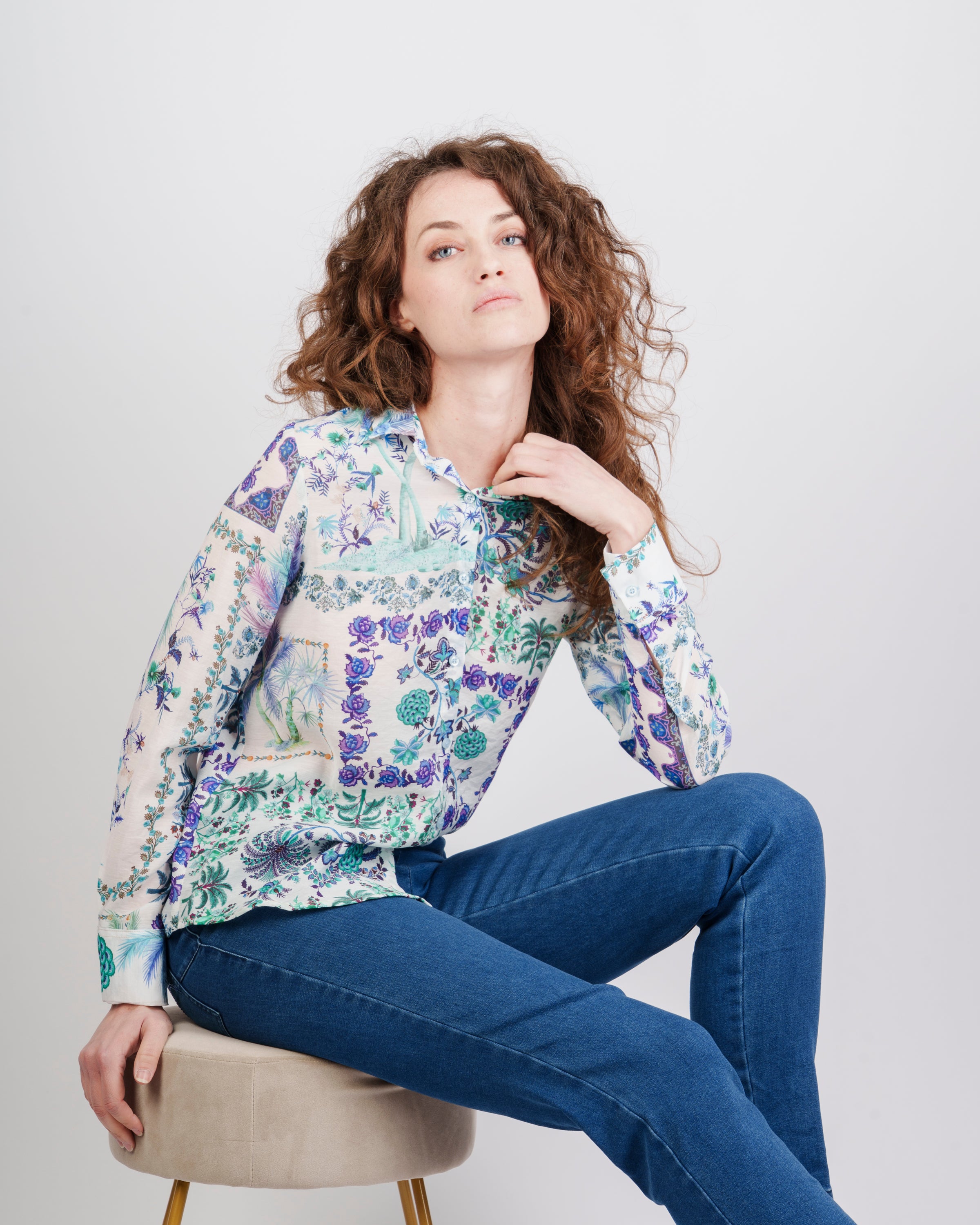 Camicia fantasia floreale 600820