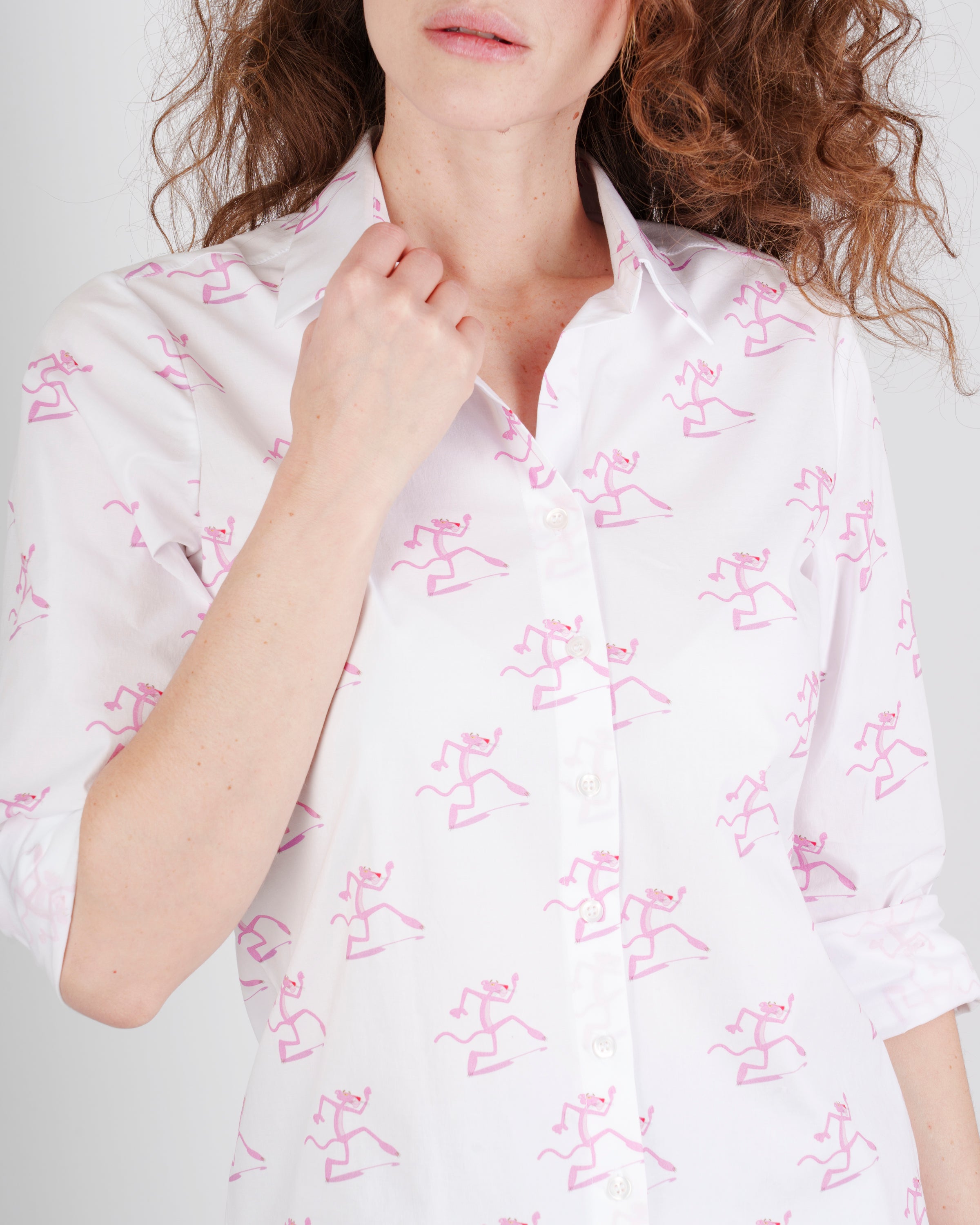 Camicia in cotone fantasia PANTERA ROSA