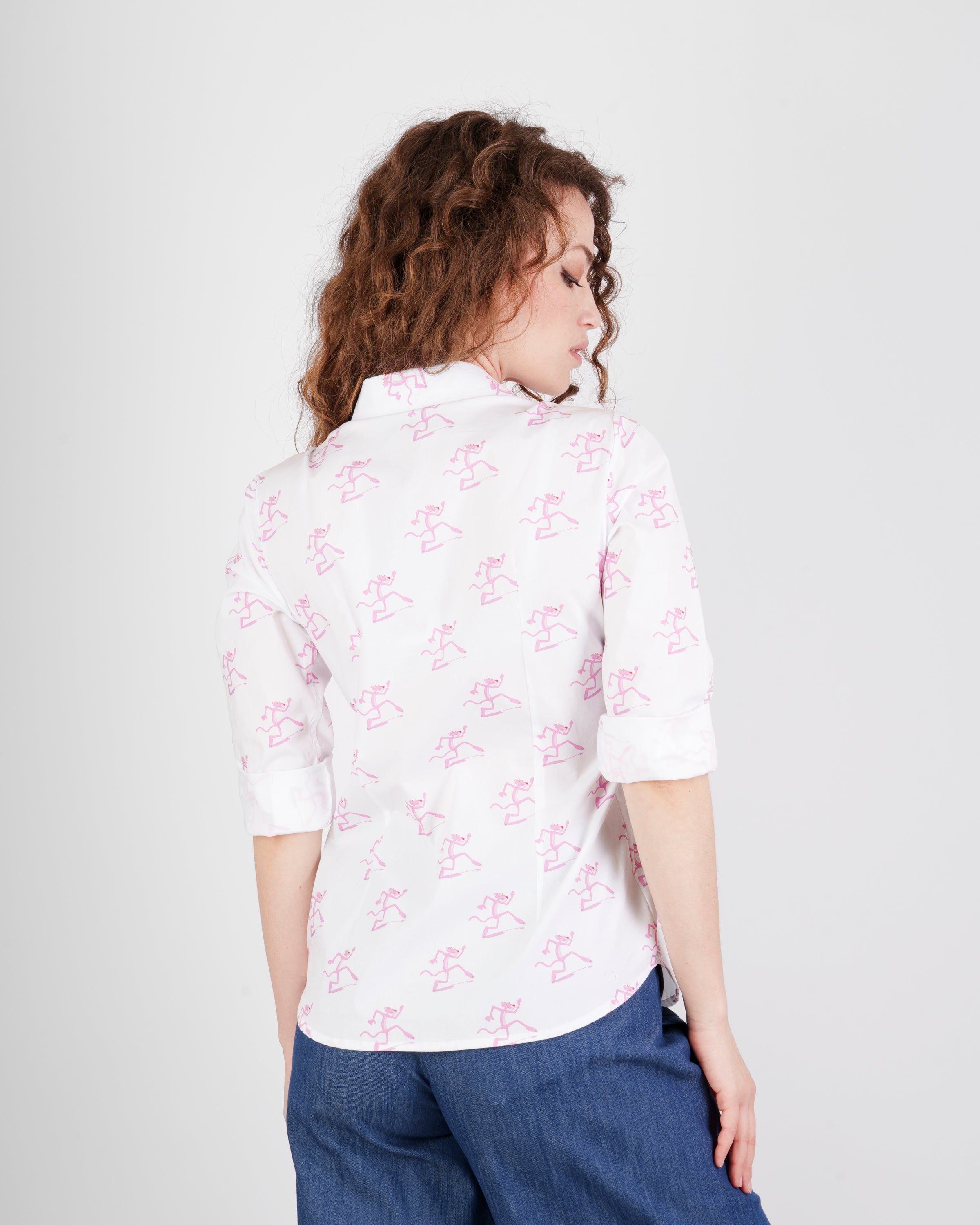 Camicia in cotone fantasia PANTERA ROSA