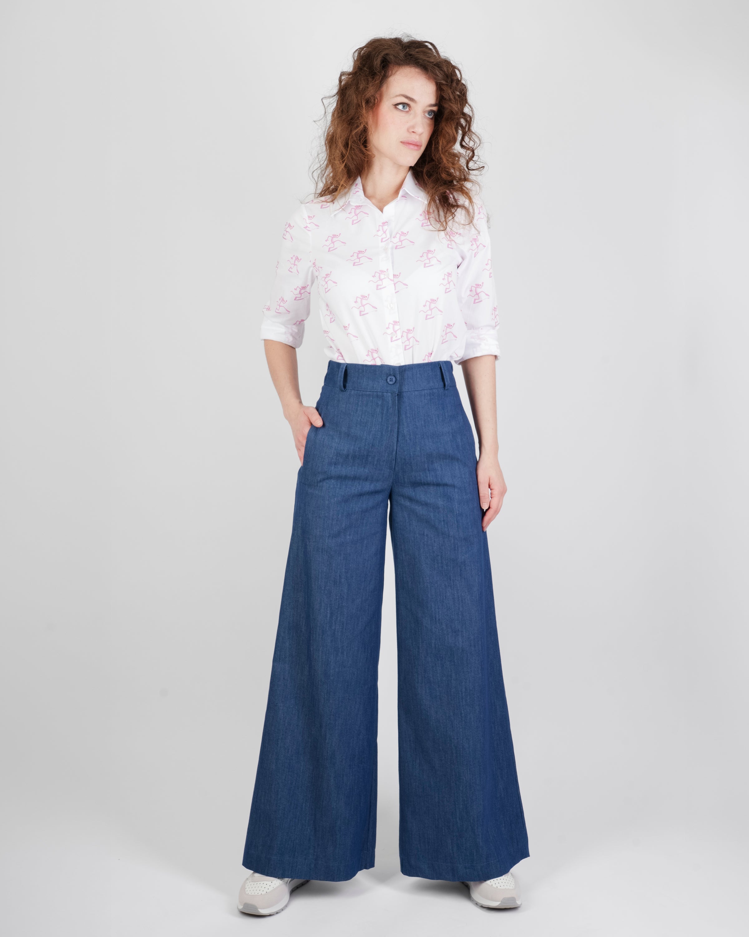 Pantalone largo jeans leggero 1093/23