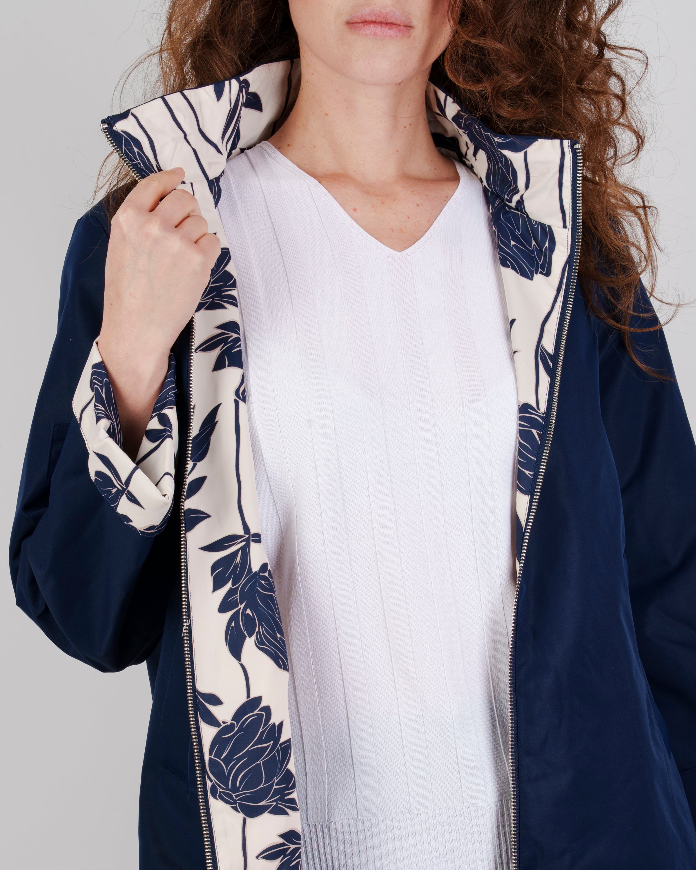 Giubbino reversibile zip e cappuccio FABIOLA