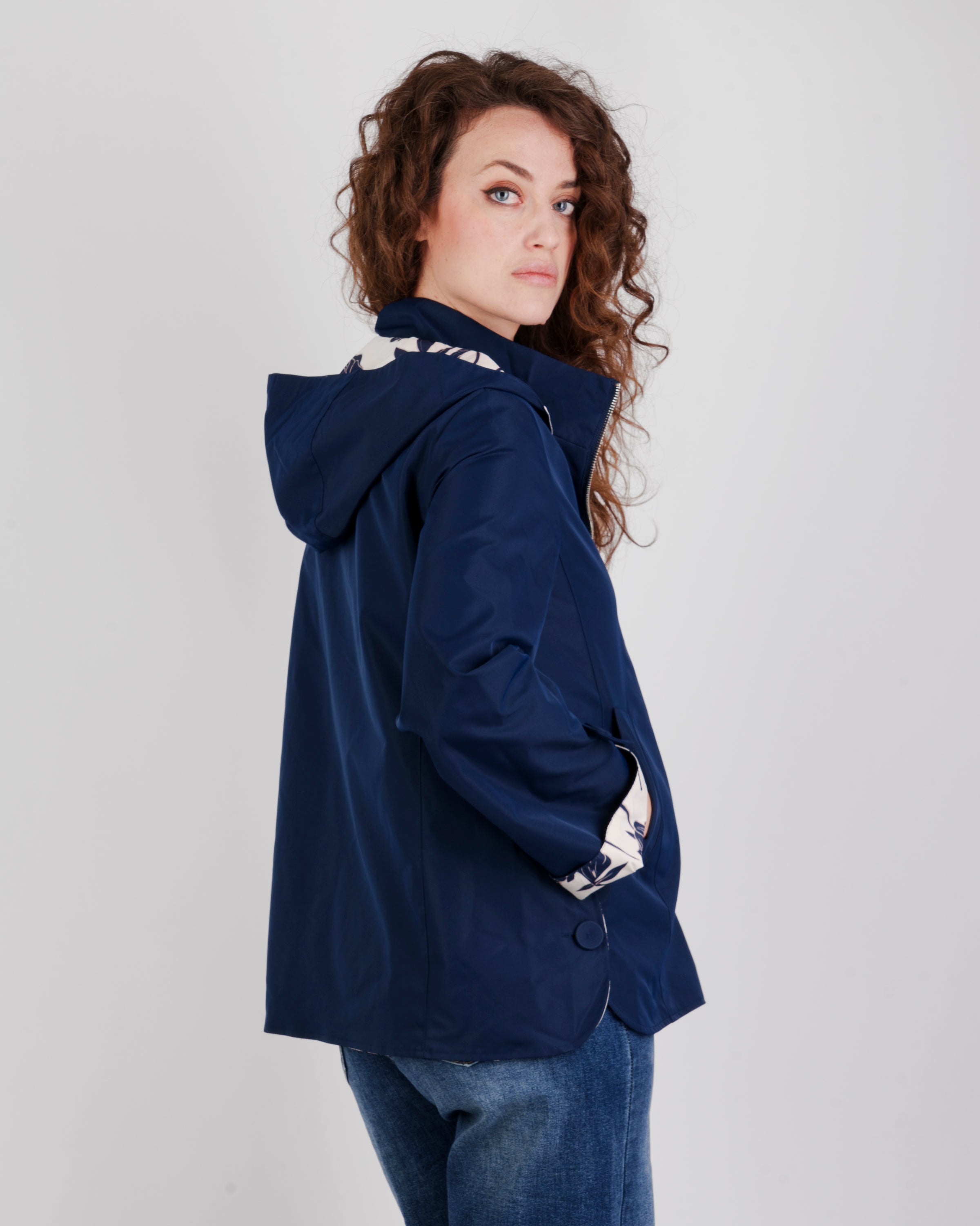 Giubbino reversibile zip e cappuccio FABIOLA