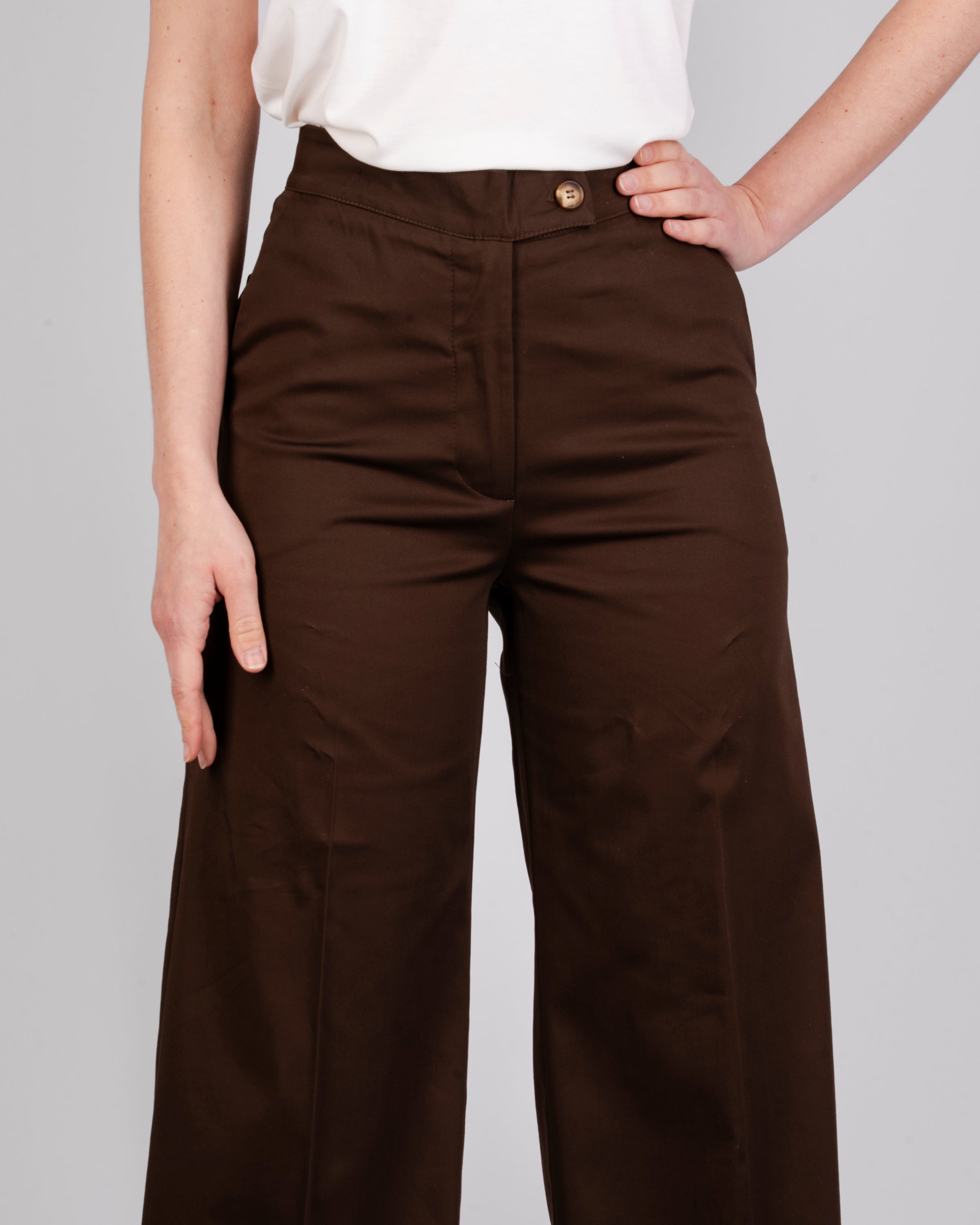 Pantalone cotone palazzo tasca filo DS 5712