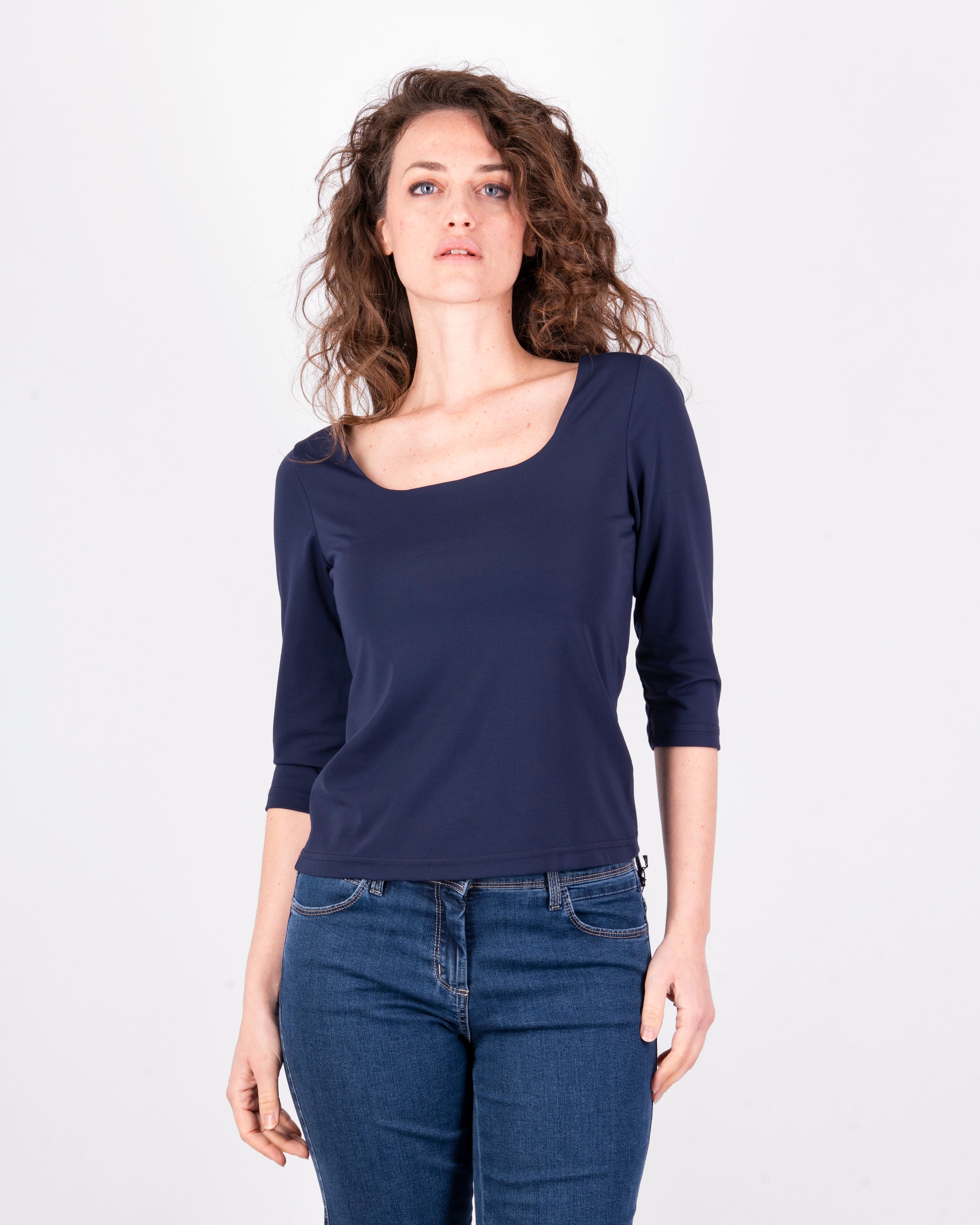 Maglia scollo quadro G413/3