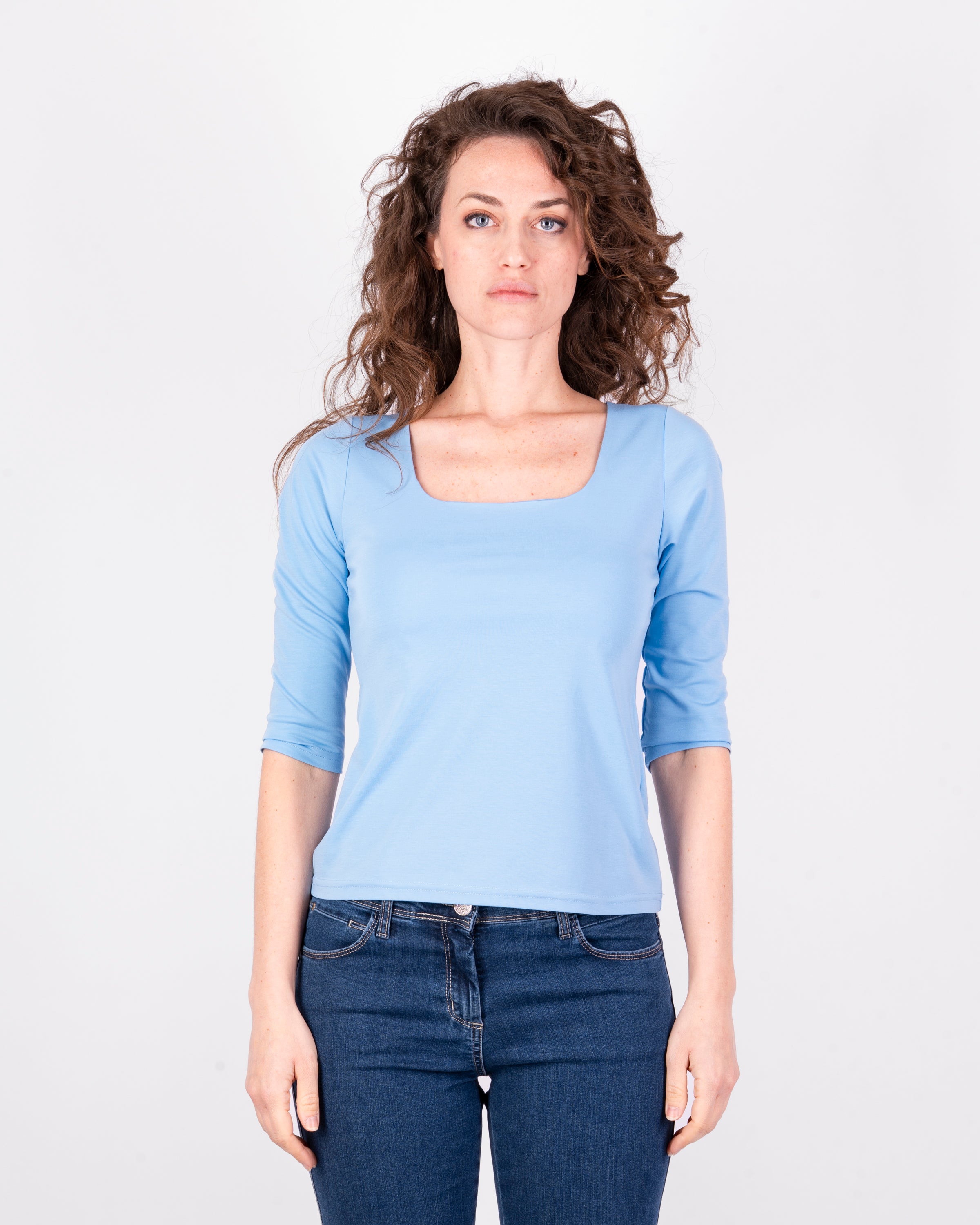 Maglia scollo quadro G413/3