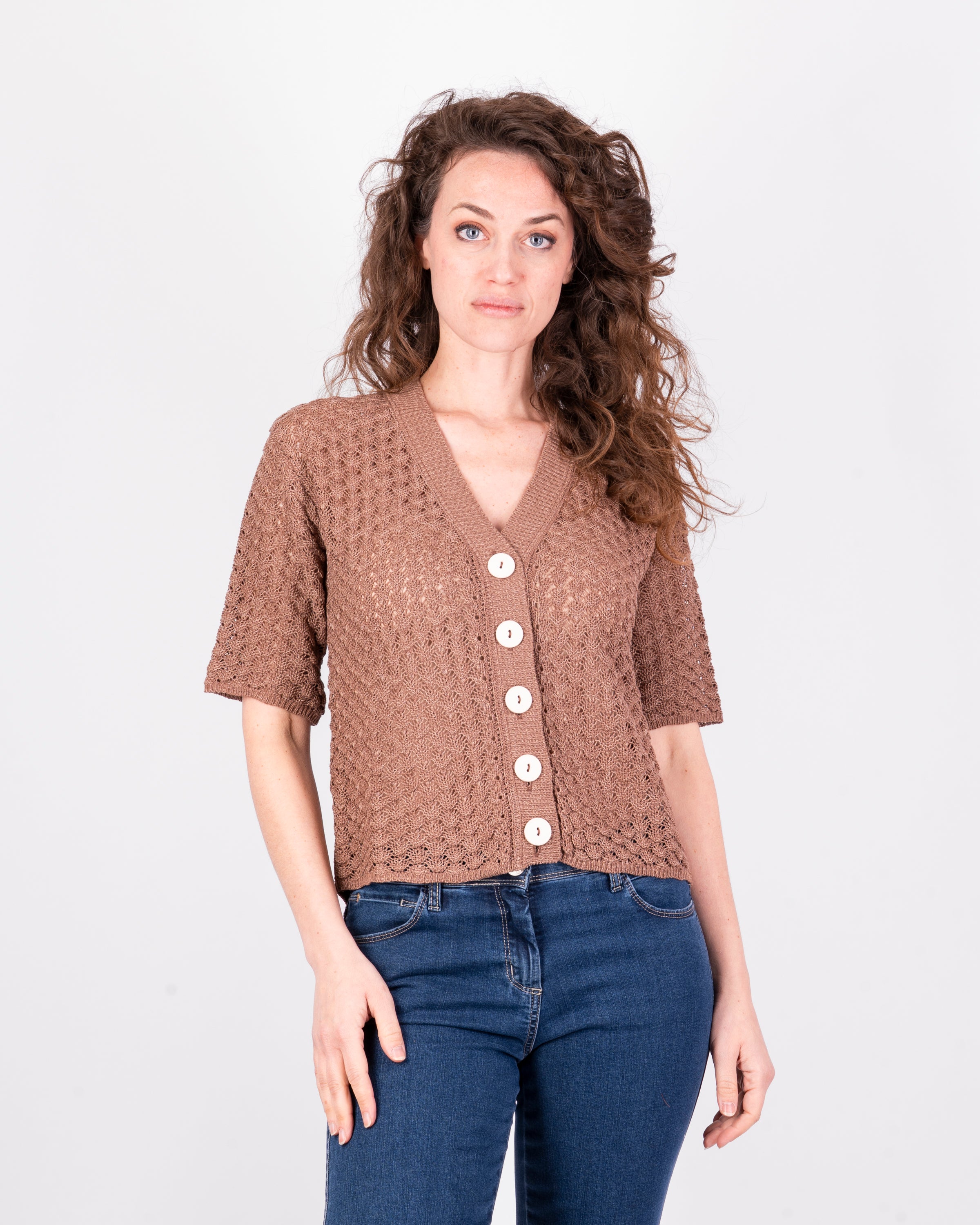Cardigan corto punto squame 7025