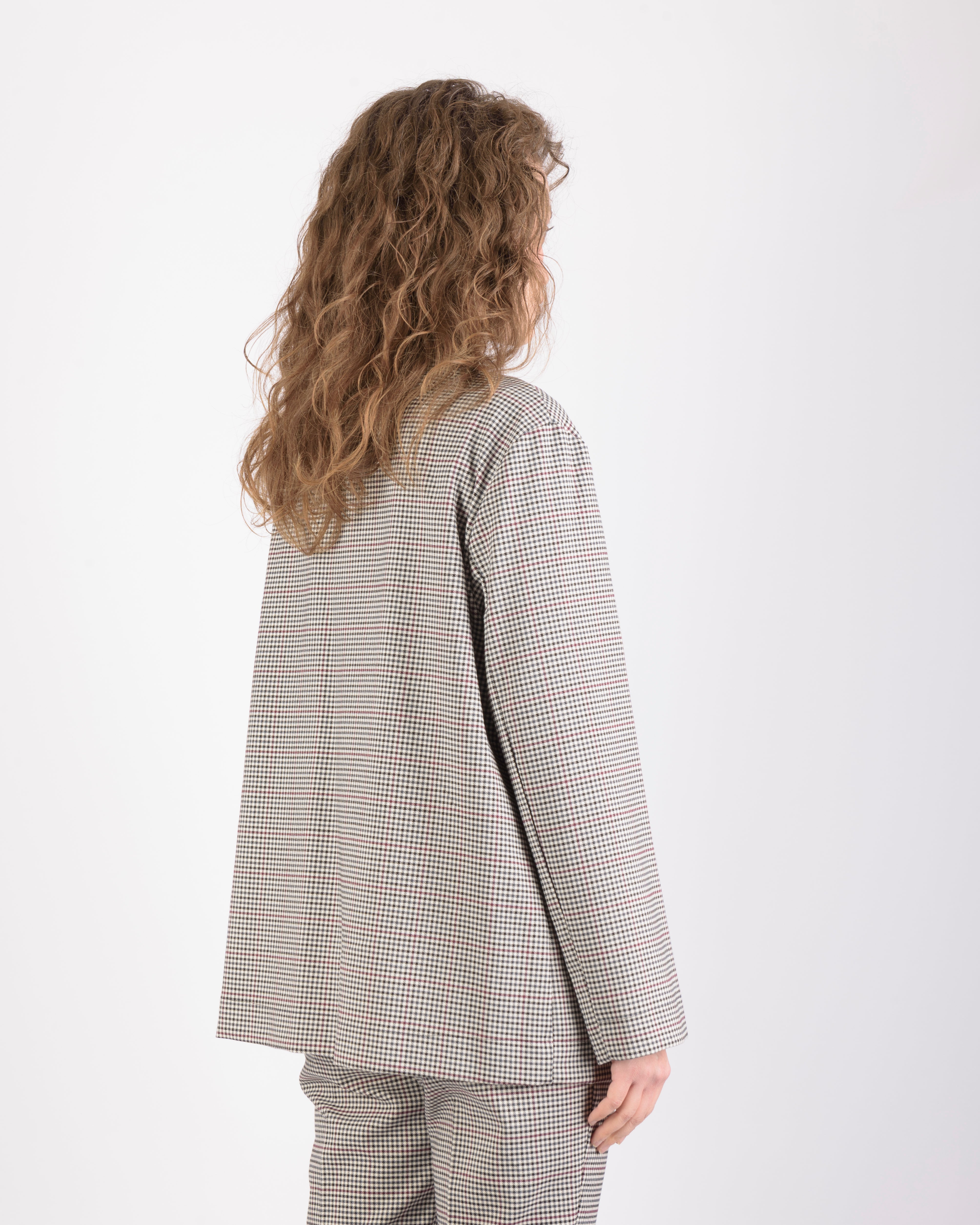 Giacca doppiopetto microquadretto mod.over H525/44