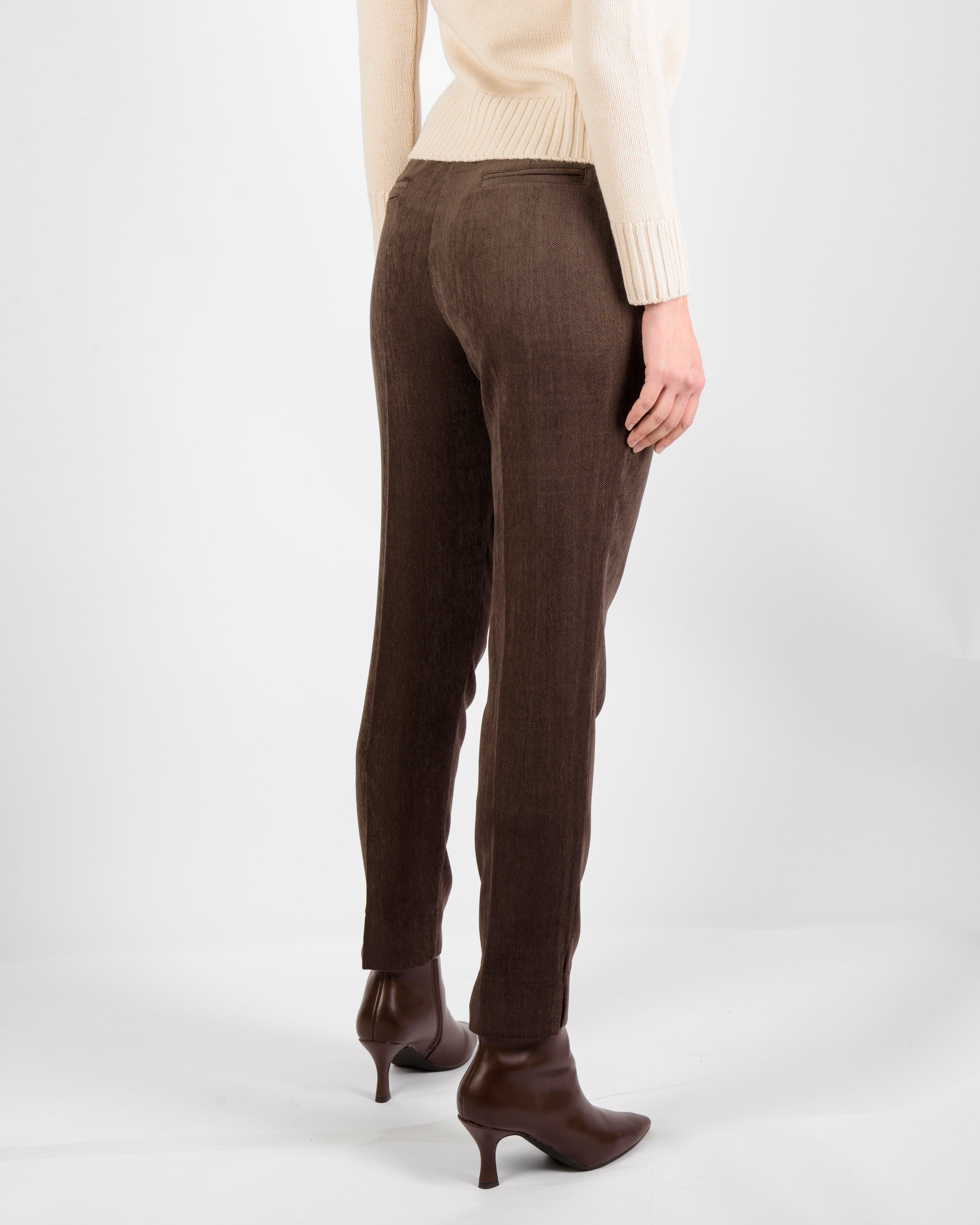 Pantalone trama spigata tasca a filo H121/33