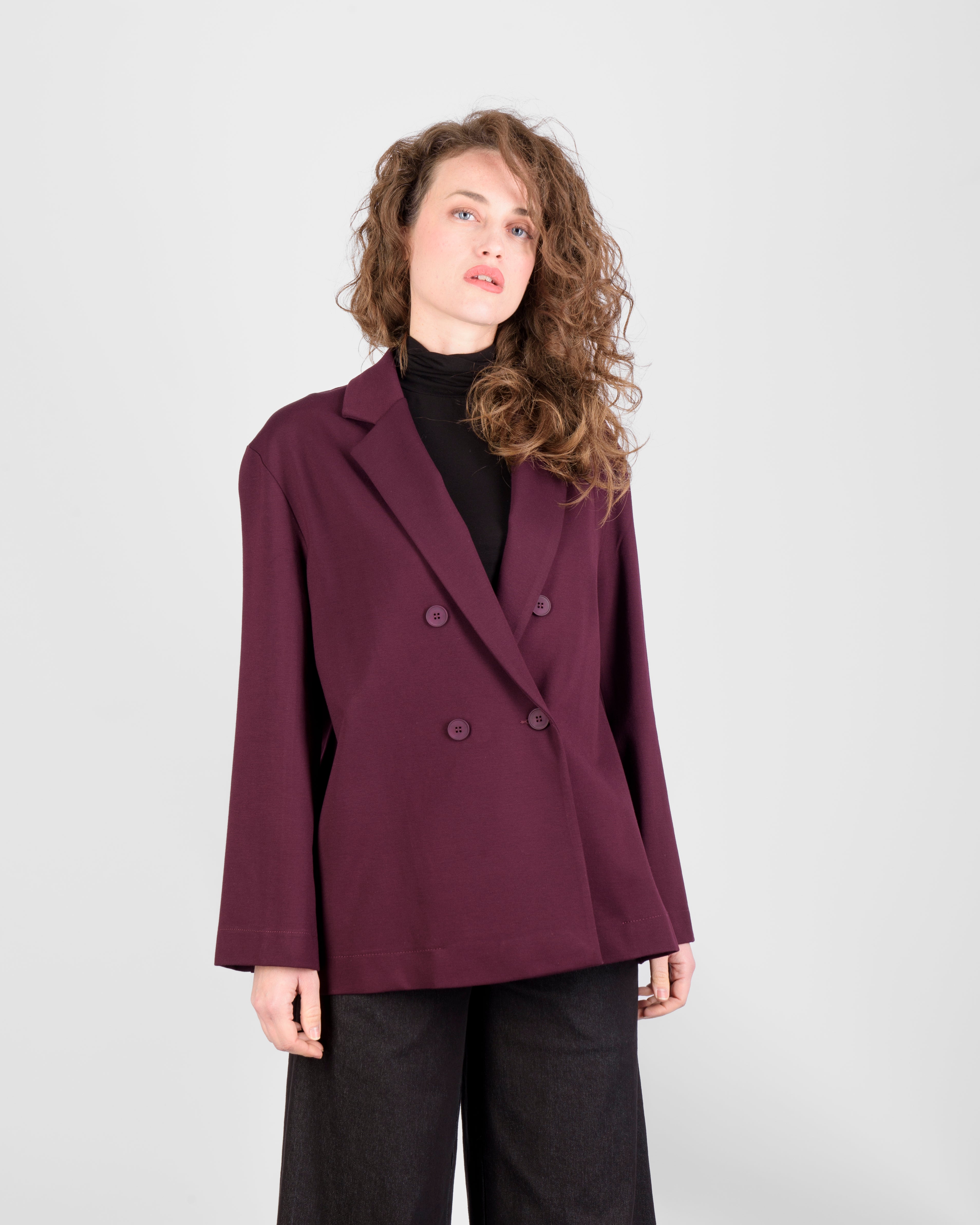 Giacca over doppiopetto punto milano soft H525/1