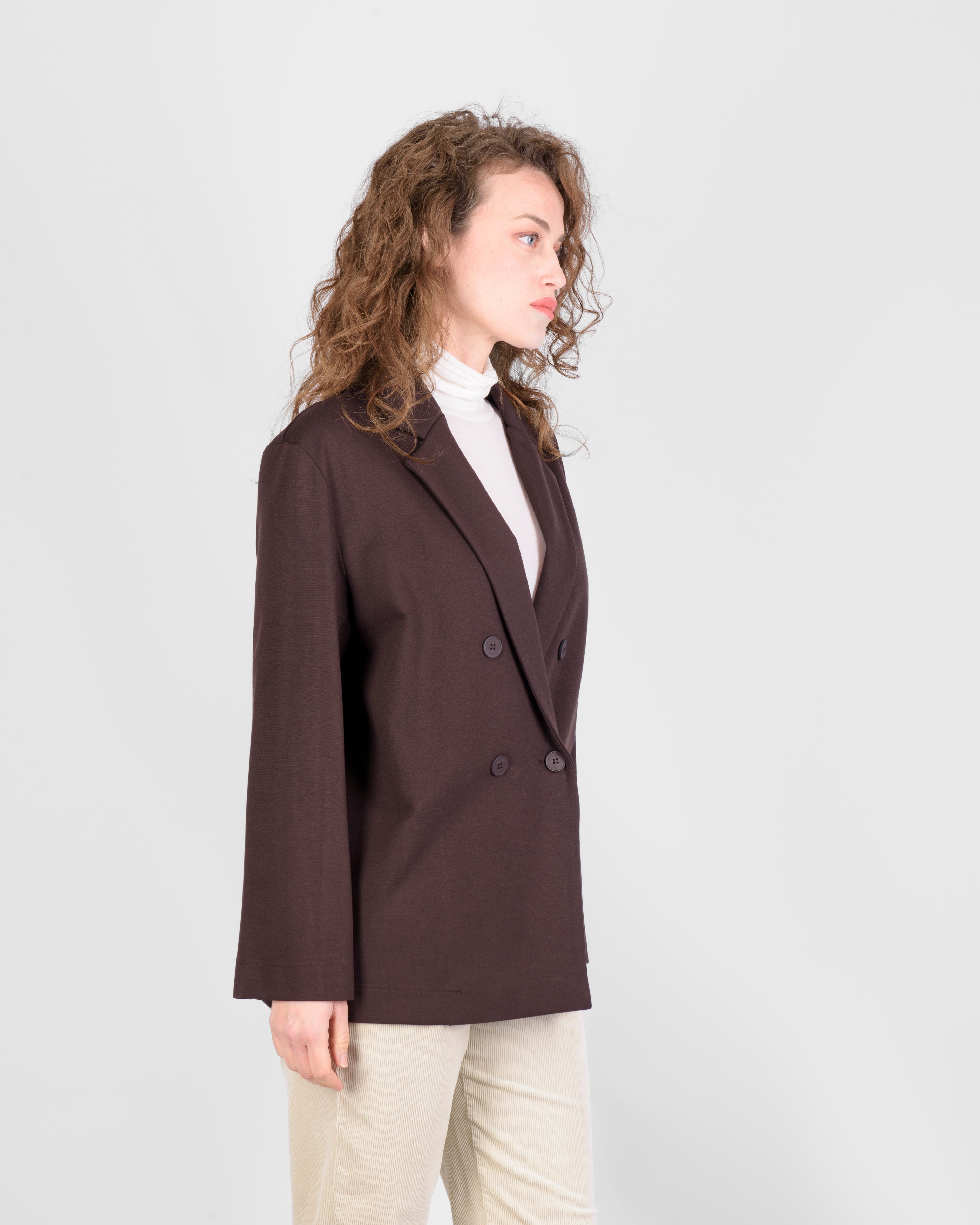 Giacca over doppiopetto punto milano soft H525/1