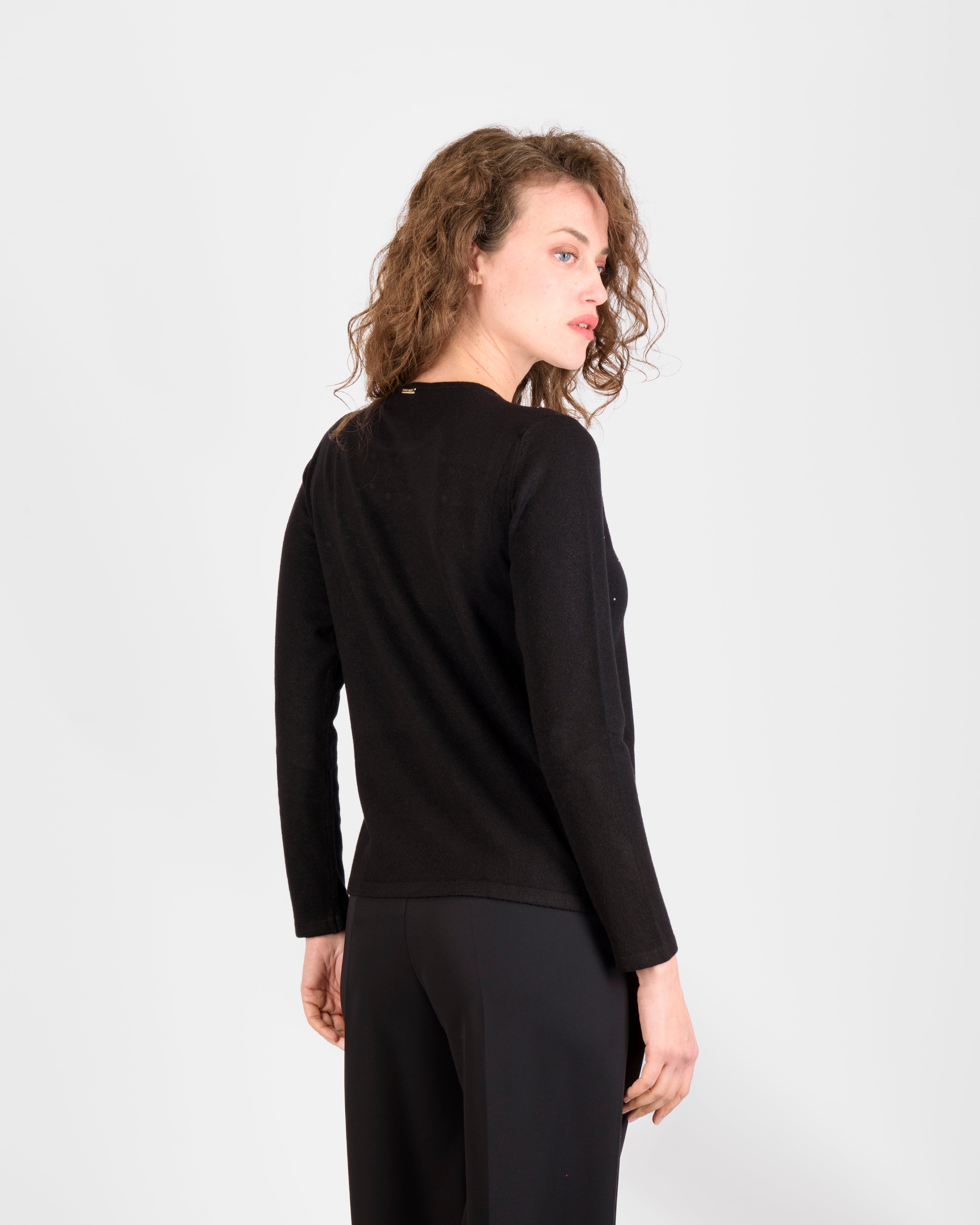 Maglia giro elegante pioggia di cristalli HU05